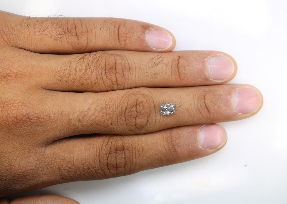 1.42 Carat Oval Shaped Natural Salt And Pepper Diamond For Galaxy Ring - JayKrishna Diamond