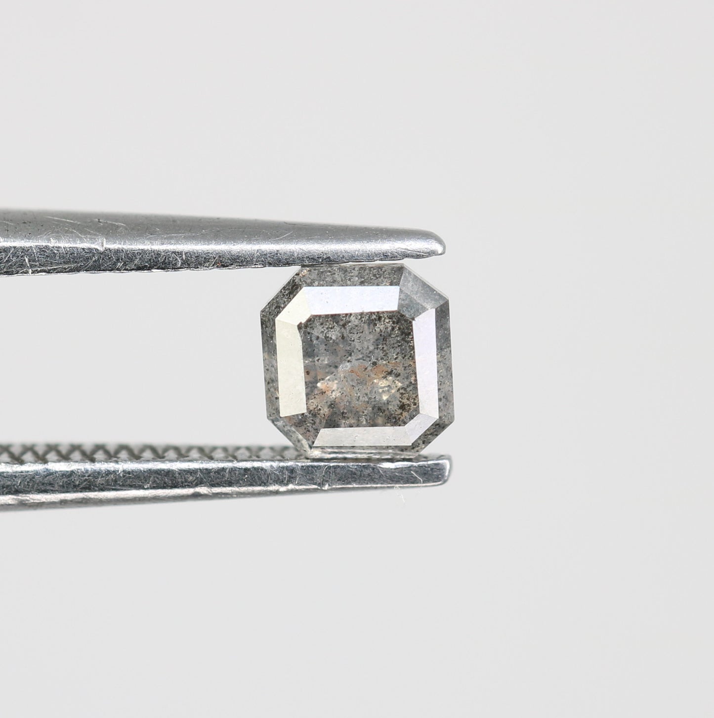 0.48 Carat Salt And Pepper Asscher Shape Natural Loose Diamond For Wedding Ring - JayKrishna Diamond