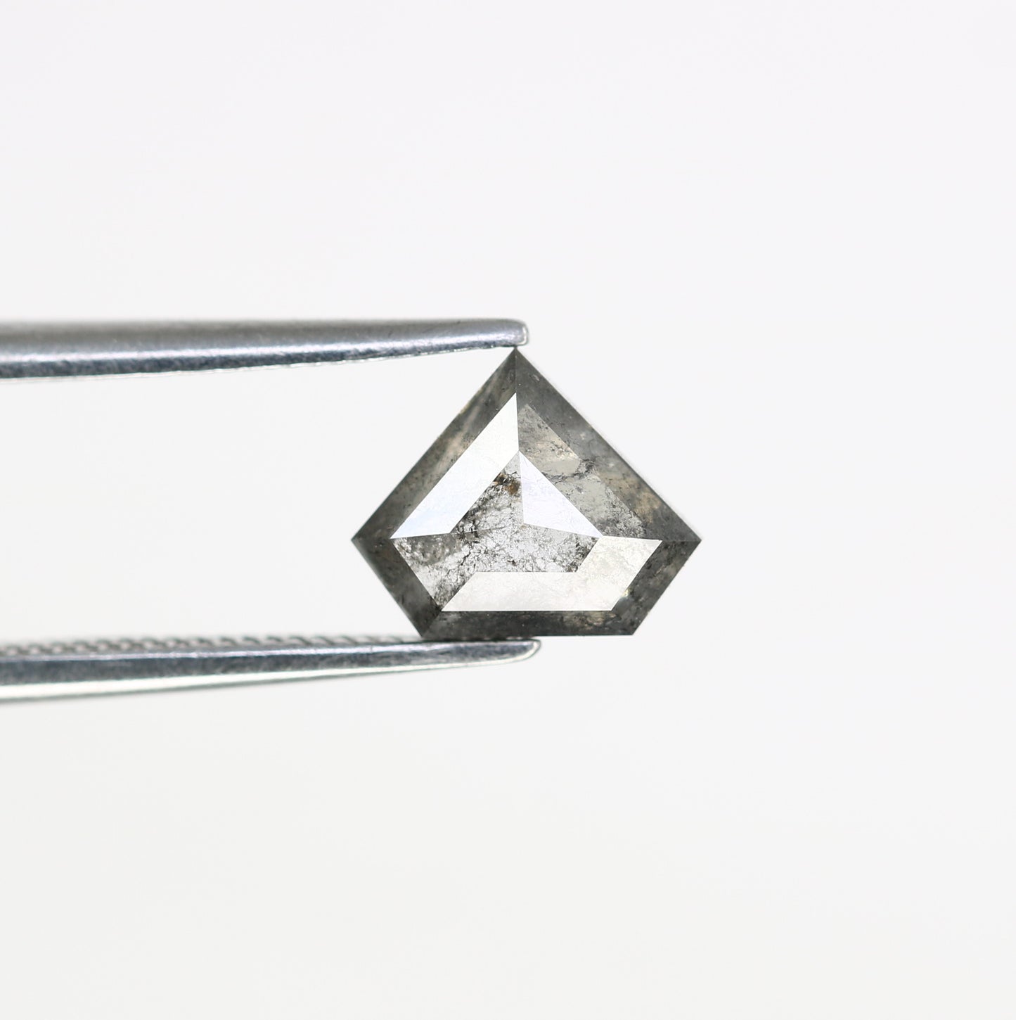 1.18 CT 6.70 MM Diamond Cut Salt And Pepper Diamond For Statement Ring - JayKrishna Diamond
