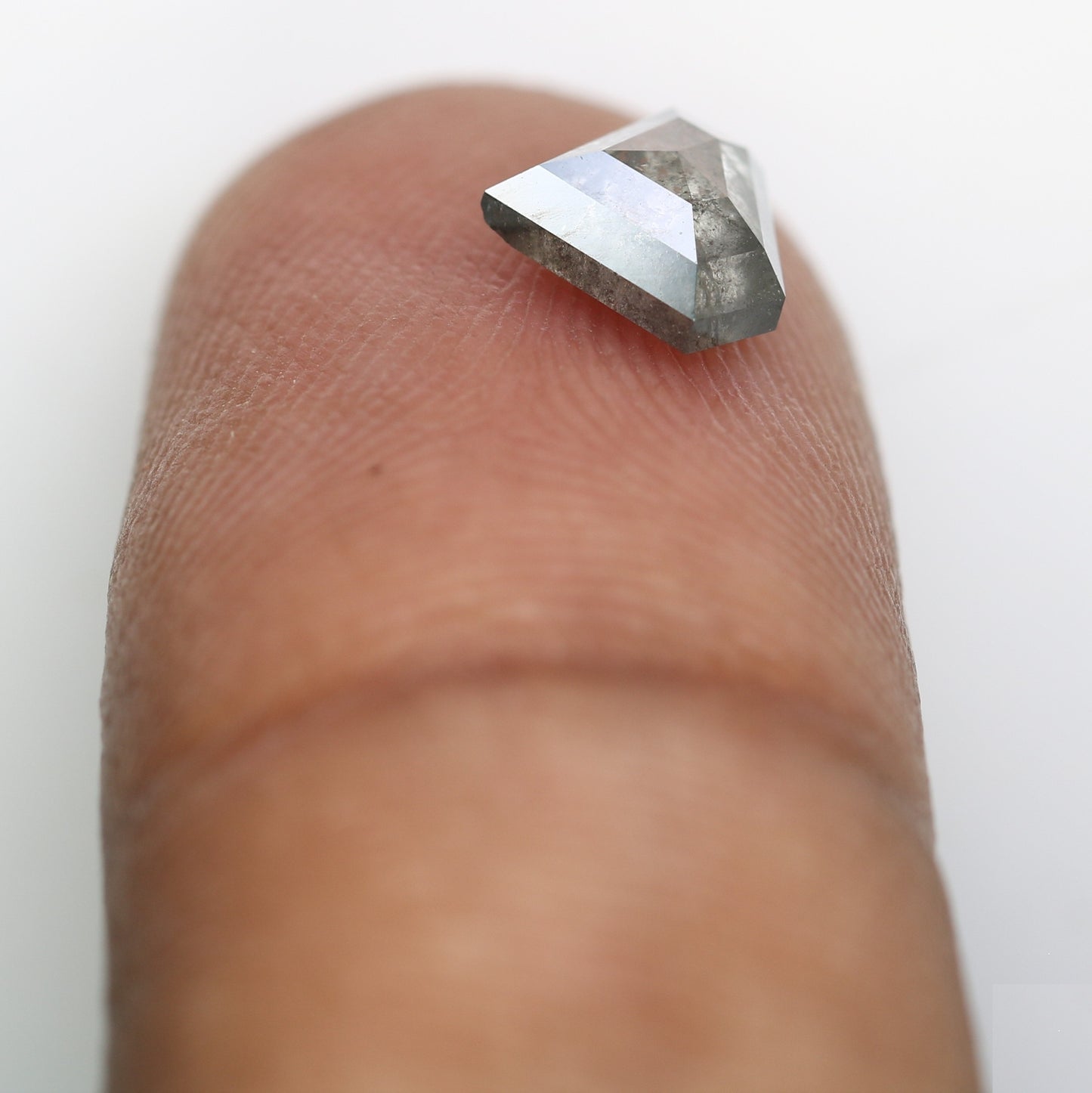 1.18 CT 6.70 MM Diamond Cut Salt And Pepper Diamond For Statement Ring - JayKrishna Diamond