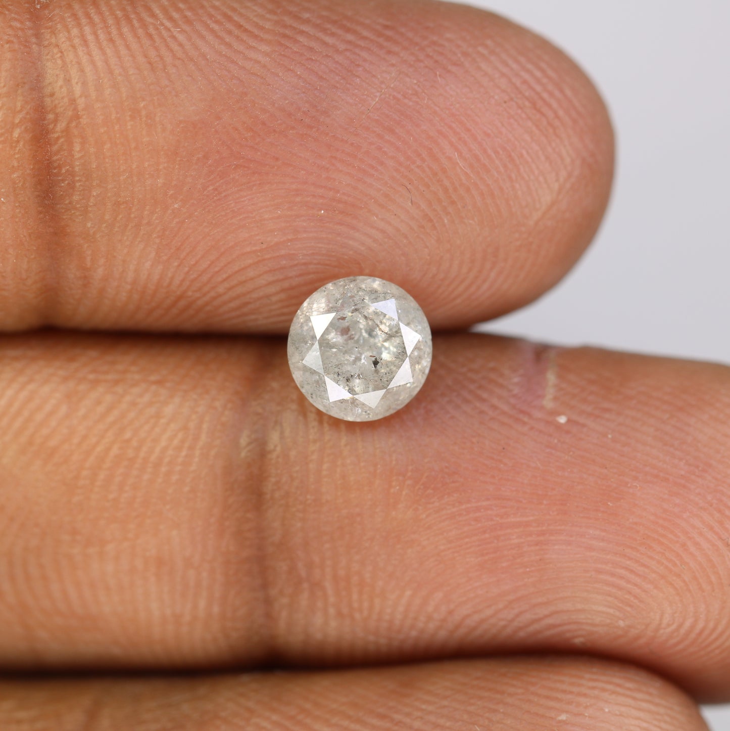 Loose Round Brilliant Cut Diamond 1.53 Carat Salt And Pepper Diamond Ring - JayKrishna Diamond