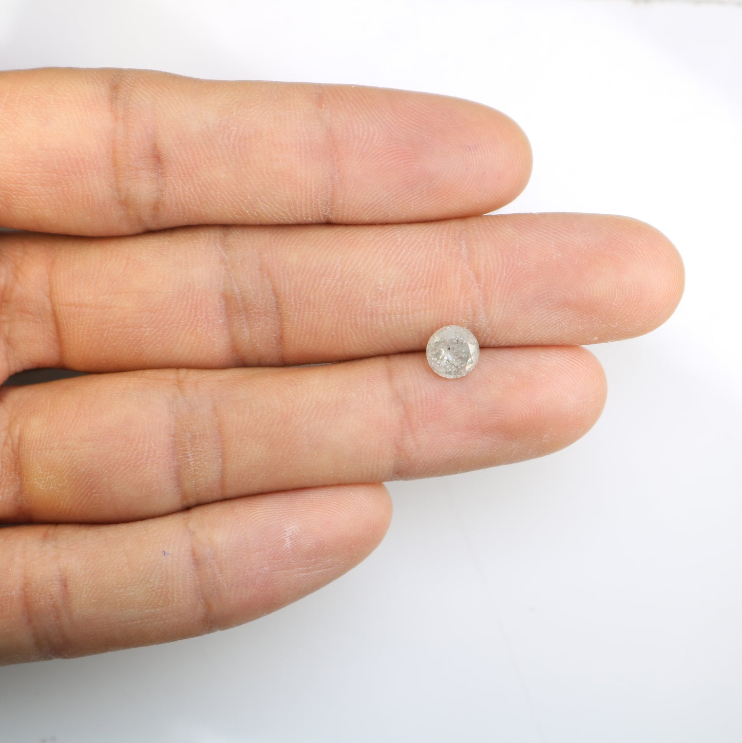 Loose Round Brilliant Cut Diamond 1.53 Carat Salt And Pepper Diamond Ring - JayKrishna Diamond