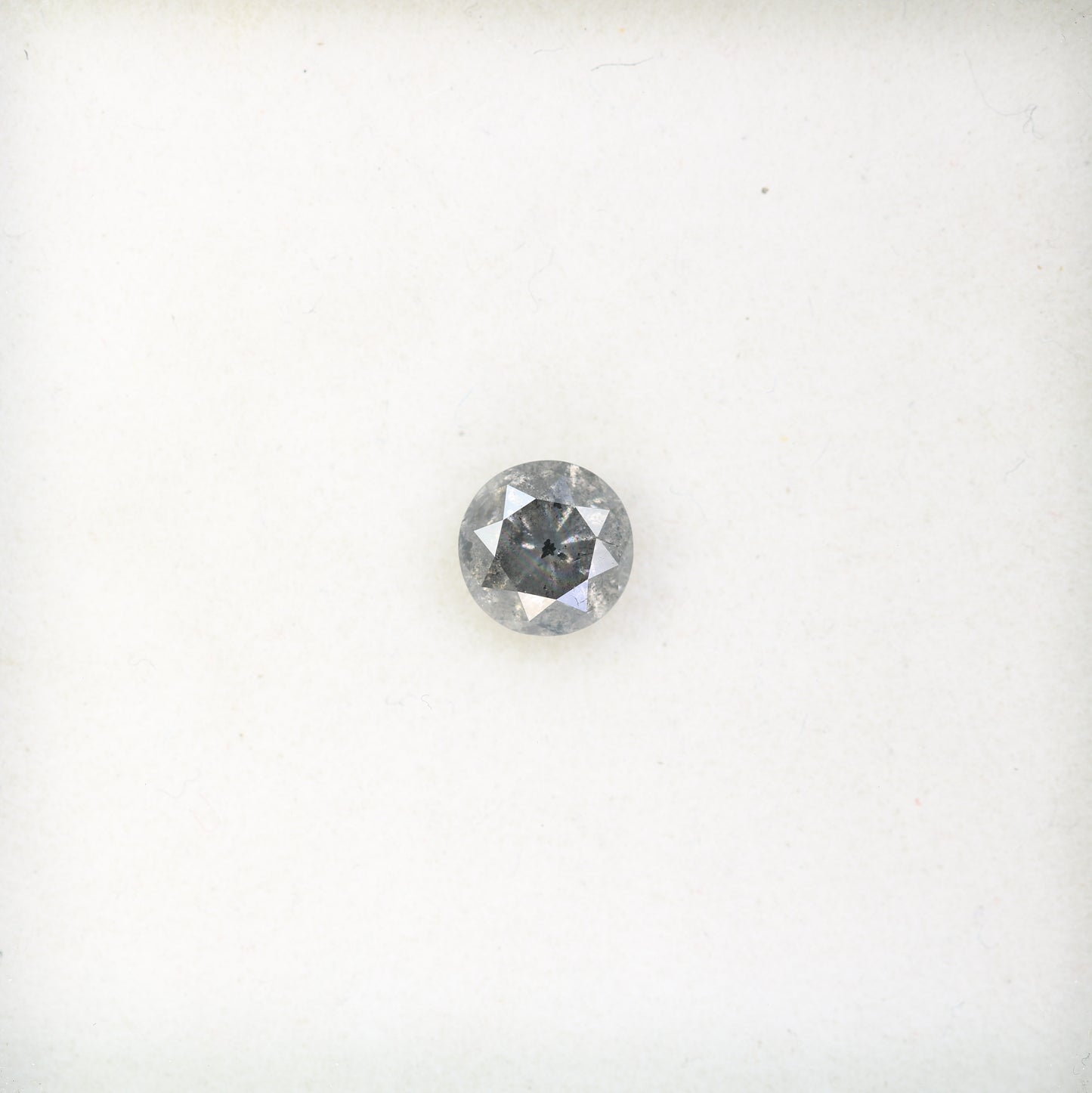 1.09 Carat Salt And Pepper Loose Round Brilliant Cut Diamond For Engagement Ring - JayKrishna Diamond