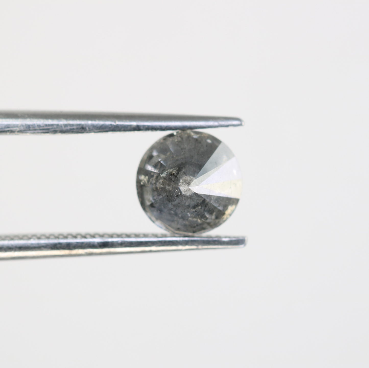 1.09 Carat Salt And Pepper Loose Round Brilliant Cut Diamond For Engagement Ring - JayKrishna Diamond