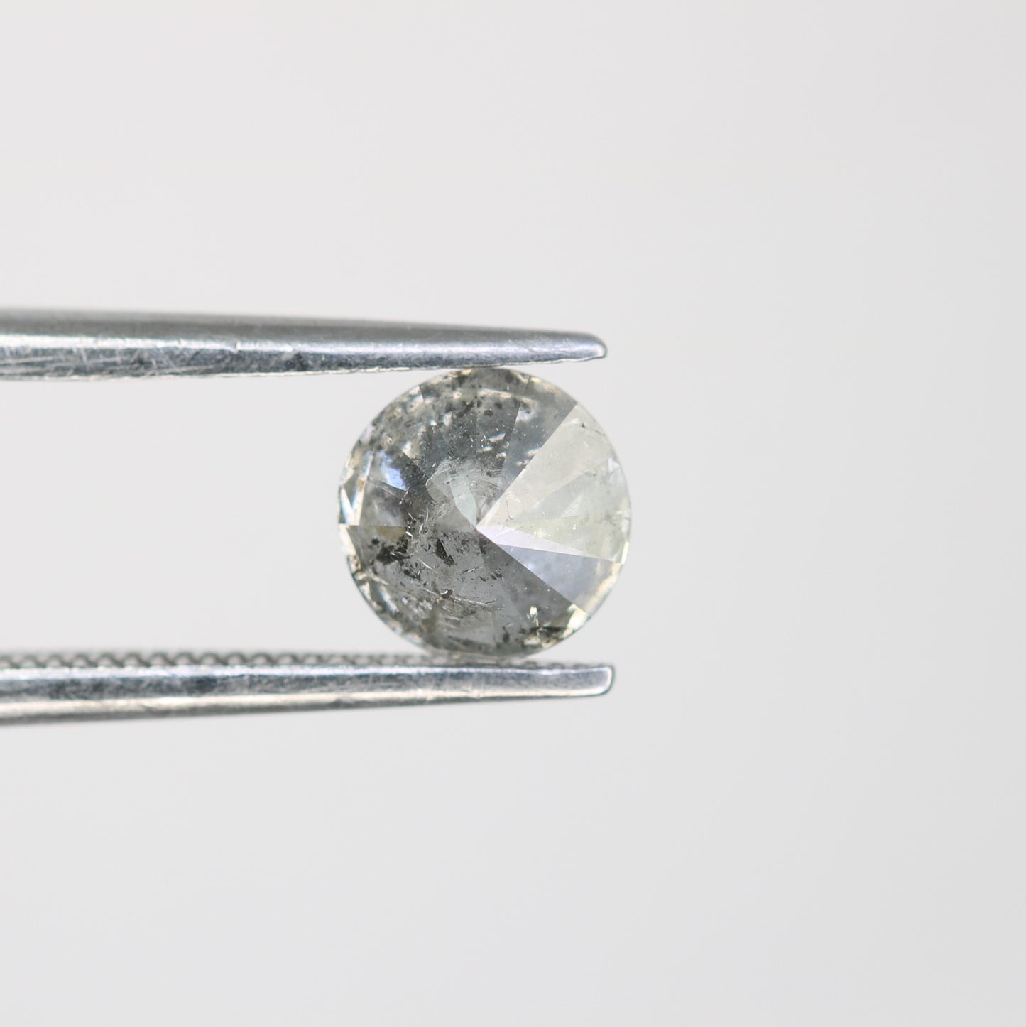 0.84 Carat Salt And Pepper Loose Round Brilliant Cut Diamond For Wedding Ring - JayKrishna Diamond
