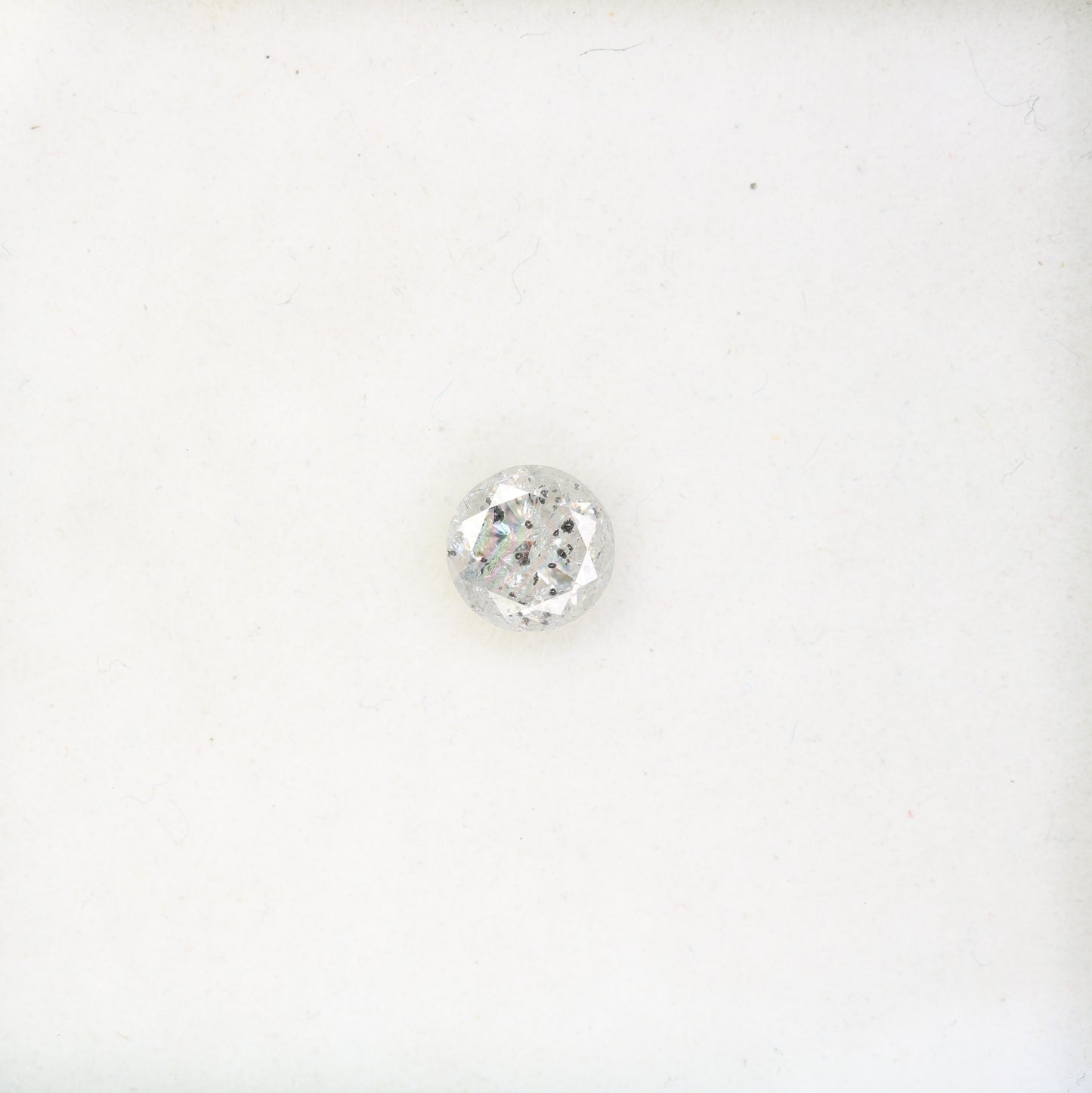 0.76 Carat Salt And Pepper Loose Round Brilliant Cut Diamond For Engagement Ring - JayKrishna Diamond