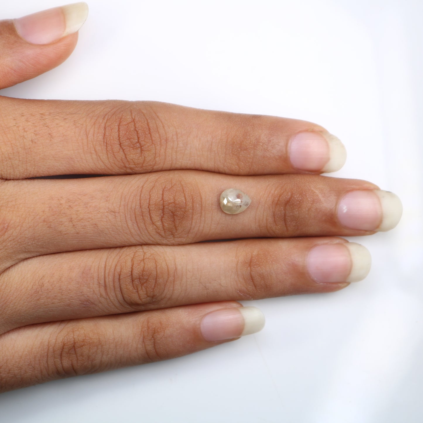 Natural Diamond 0.84 Carat Pear Shaped Grey Loose Diamond For Engagement Ring - JayKrishna Diamond