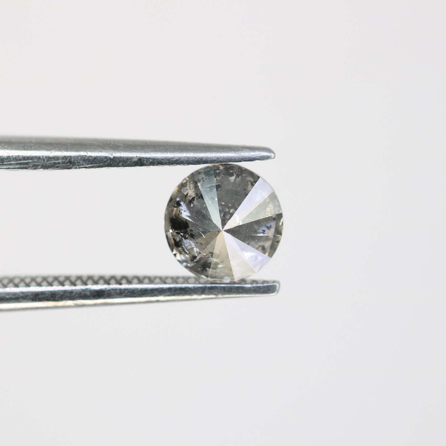 0.69 Carat Loose Round Brilliant Cut salt And Pepper Diamond For Galaxy Ring - JayKrishna Diamond