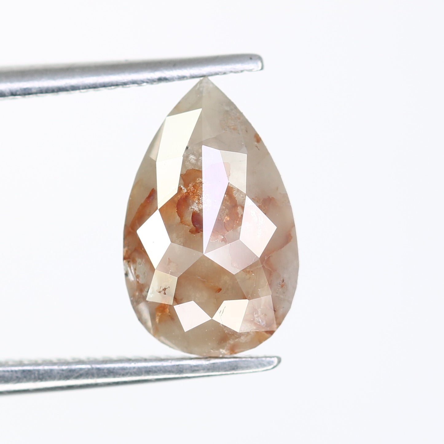 1.09 CT 9.80 MM Pear Shape Grey Natural Loose Diamond For Engagement Ring - JayKrishna Diamond