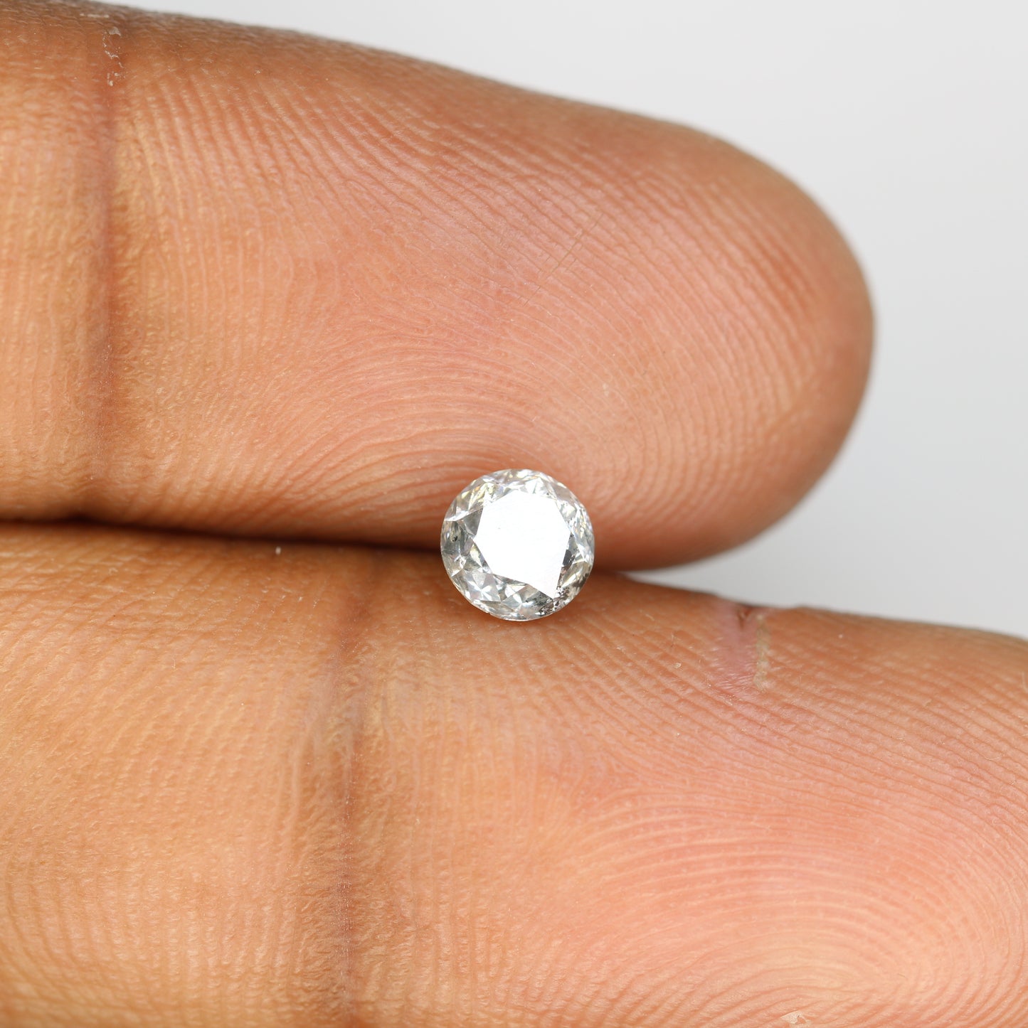 0.67 Carat Salt and Pepper Round Brilliant Cut Loose Diamond for Wedding Ring - Unique Gemstone for Custom Bridal Jewelry Designs - JayKrishna Diamond
