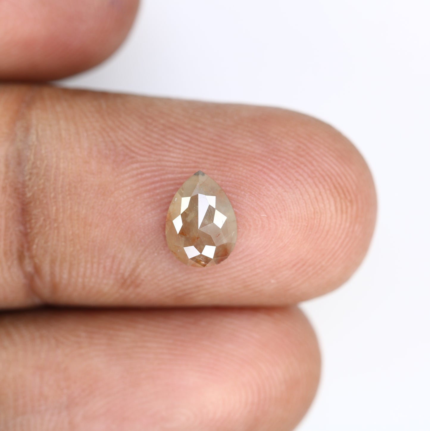 0.91 CT 7.90 MM Grey Pear Shape Unique Diamond For Wedding Ring - JayKrishna Diamond