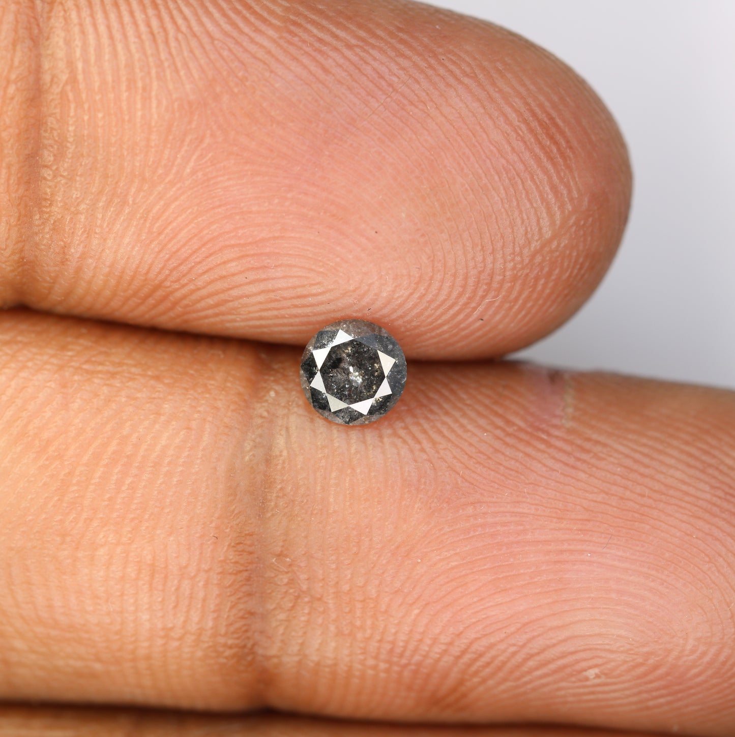 Unique 0.37 CT Salt & Pepper Round Brilliant Cut Diamond | Perfect for Wedding Rings - JayKrishna Diamond