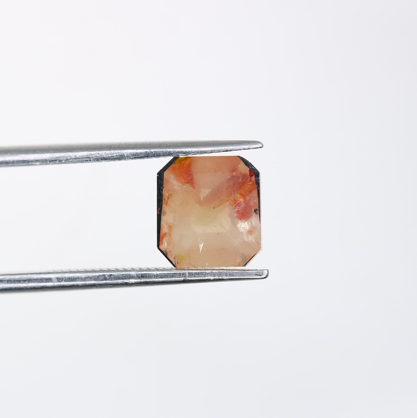 1.35 CT 7.30 MM Asscher Shape Fancy Peach Diamond For Wedding Ring - JayKrishna Diamond
