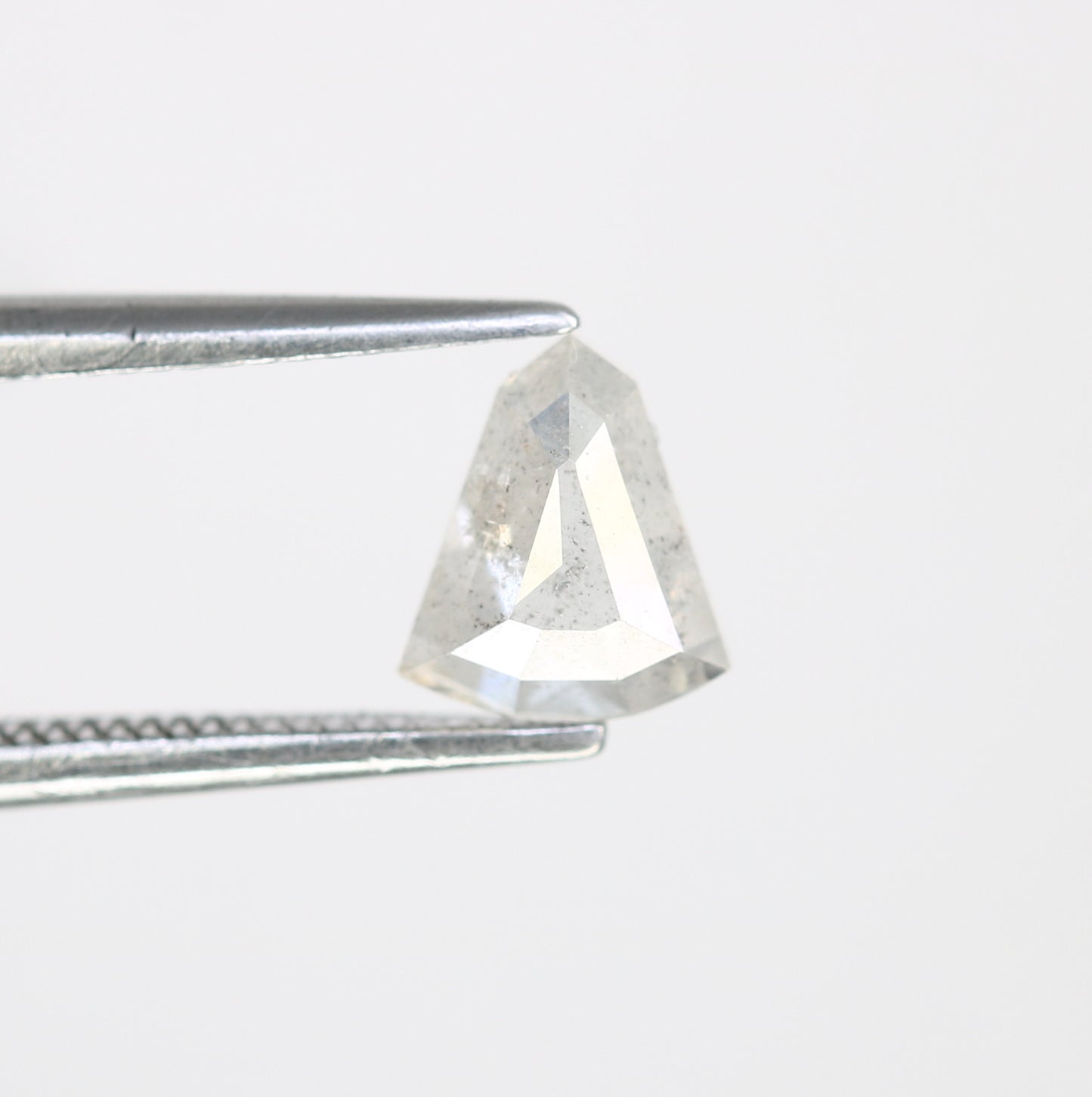 0.70 CT Salt And Pepper Shield Shaped Natural Diamond For Engagement Ring - JayKrishna Diamond