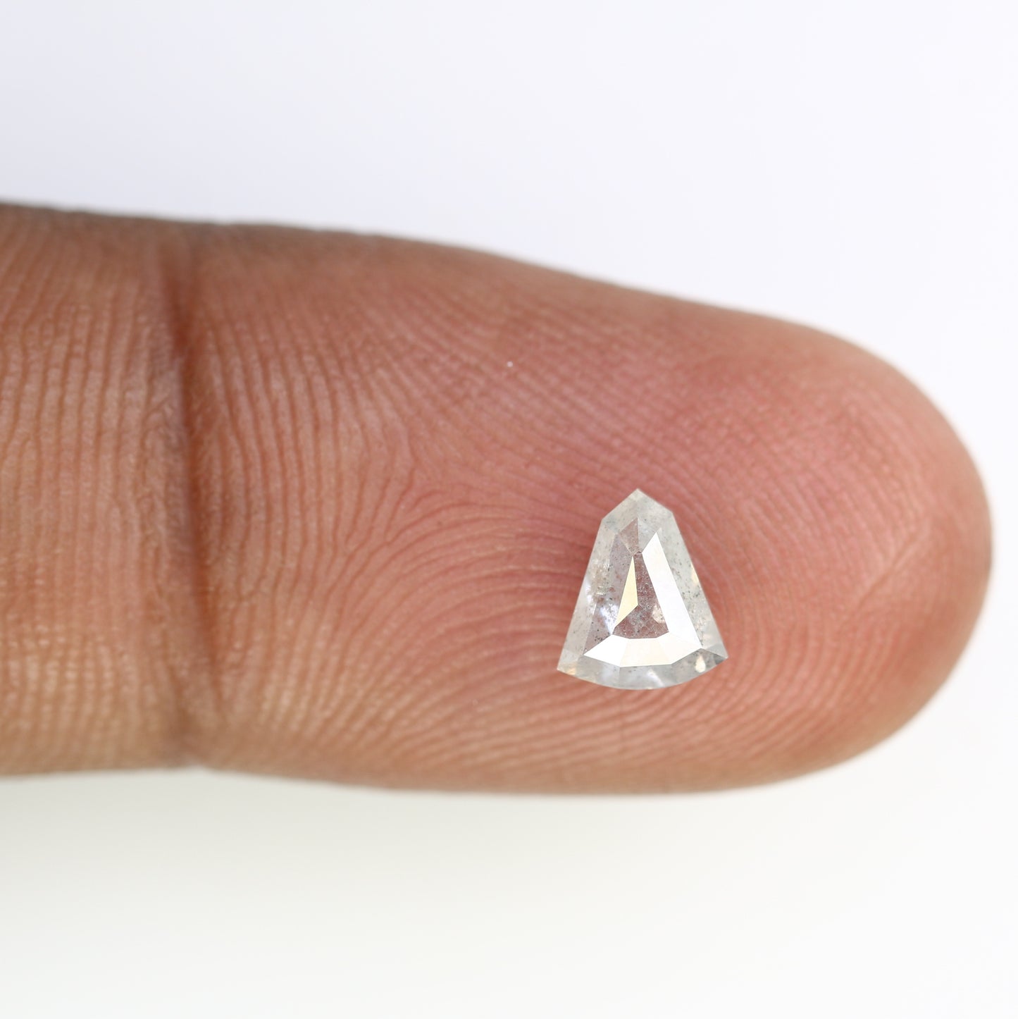 0.70 CT Salt And Pepper Shield Shaped Natural Diamond For Engagement Ring - JayKrishna Diamond
