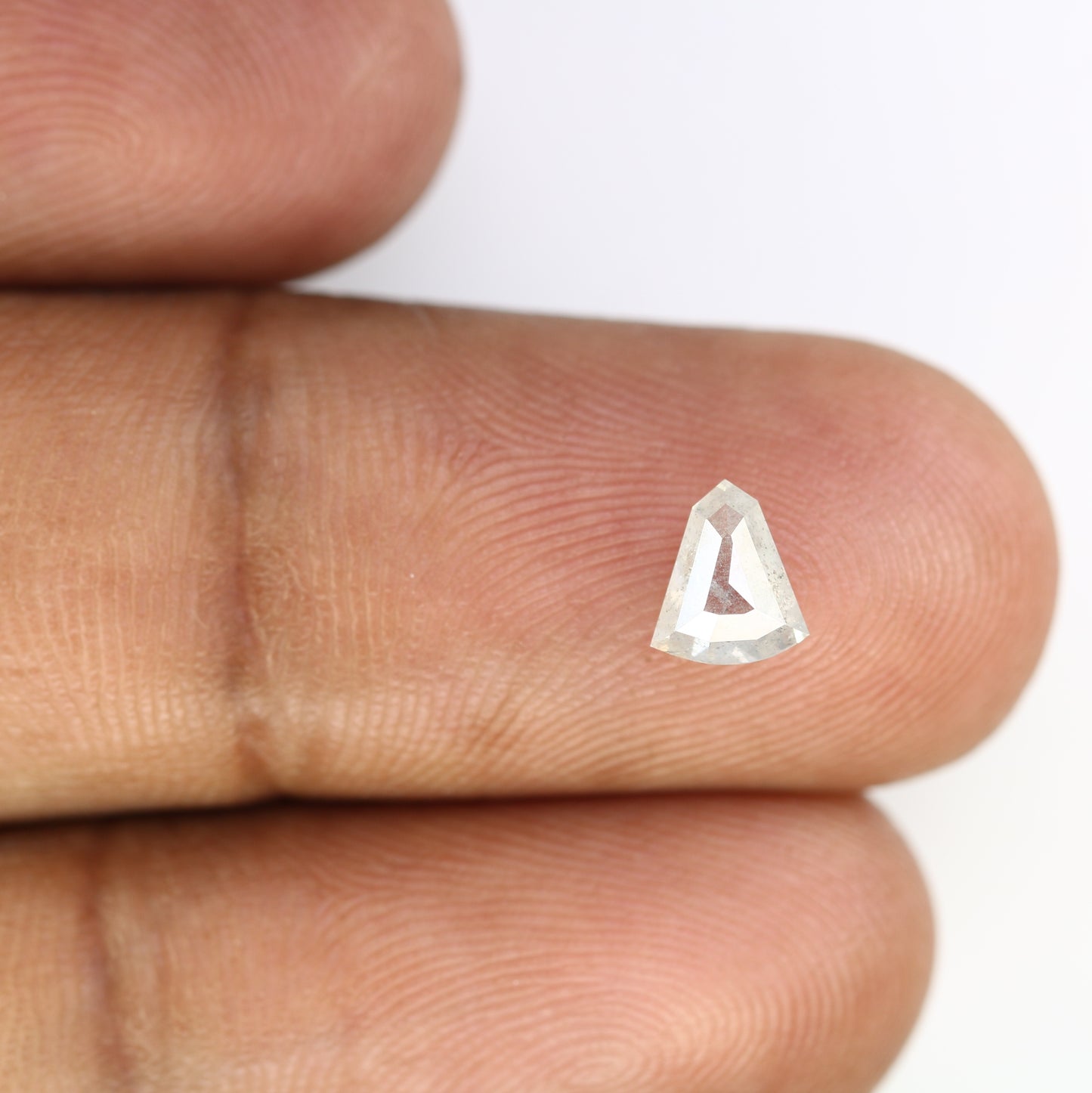 0.70 CT Salt And Pepper Shield Shaped Natural Diamond For Engagement Ring - JayKrishna Diamond