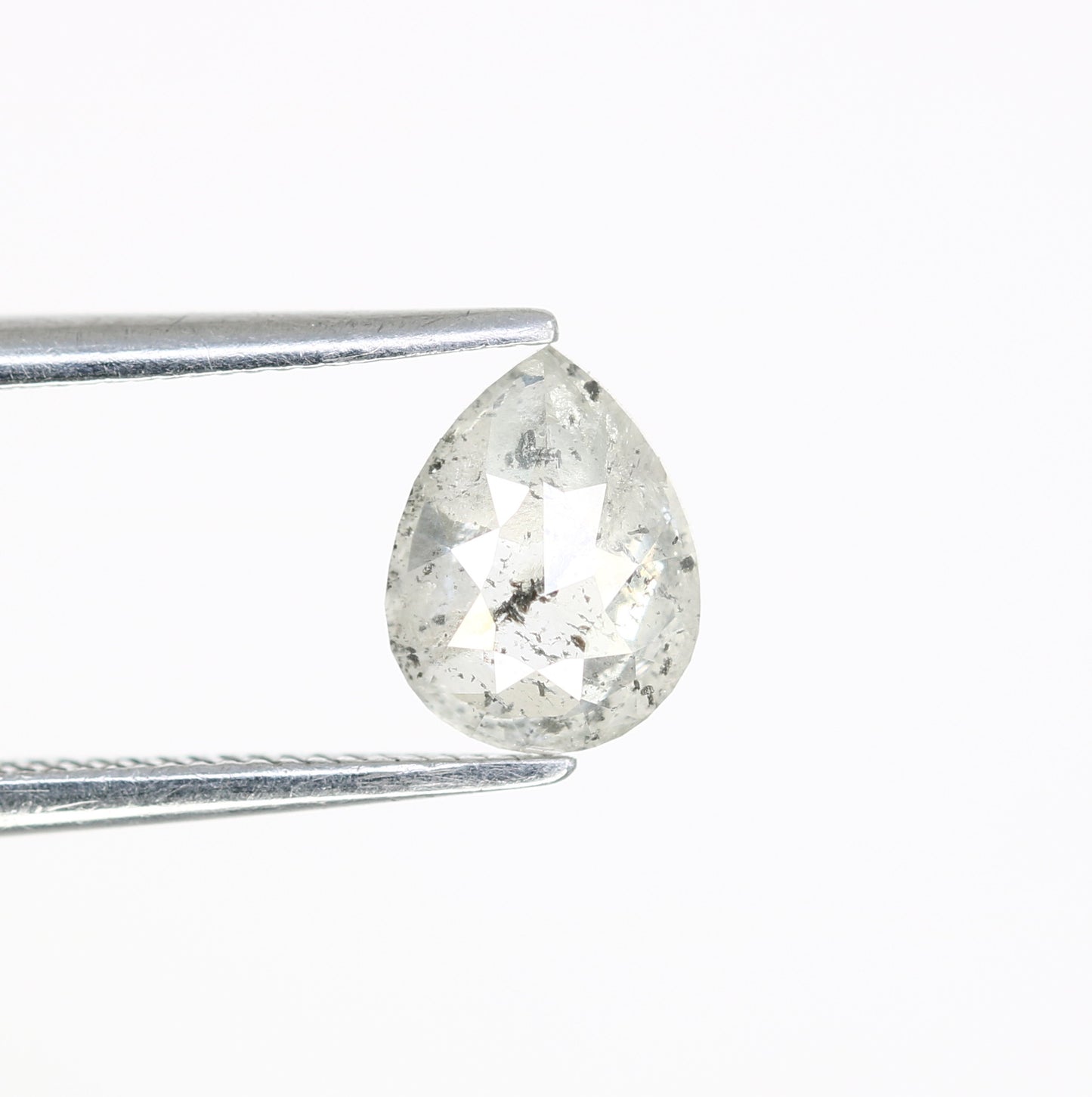 Pear Shape 0.85 CT Natural Salt And Pepper Loose Diamond For Engagement Ring - JayKrishna Diamond