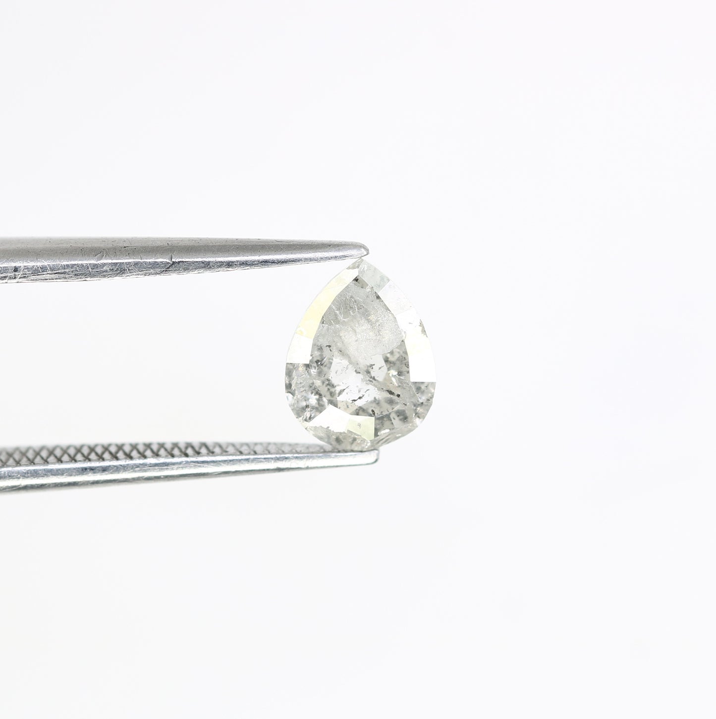 Pear Shape 0.85 CT Natural Salt And Pepper Loose Diamond For Engagement Ring - JayKrishna Diamond