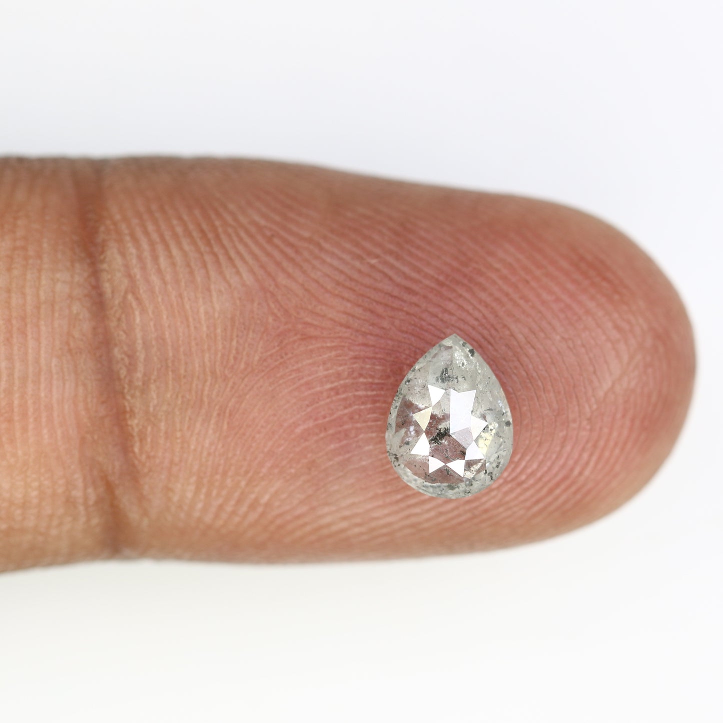 Pear Shape 0.85 CT Natural Salt And Pepper Loose Diamond For Engagement Ring - JayKrishna Diamond