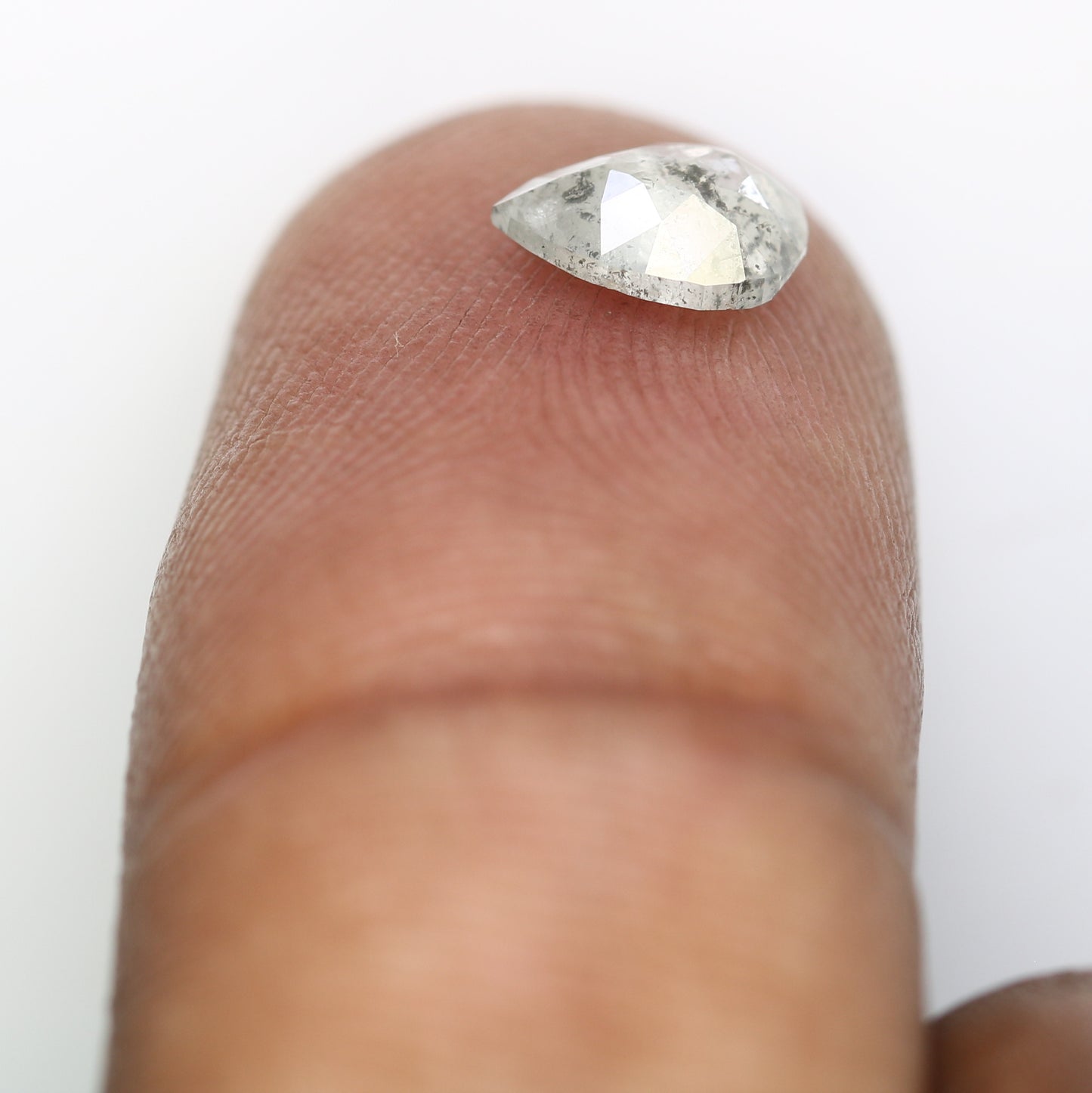 Pear Shape 0.85 CT Natural Salt And Pepper Loose Diamond For Engagement Ring - JayKrishna Diamond
