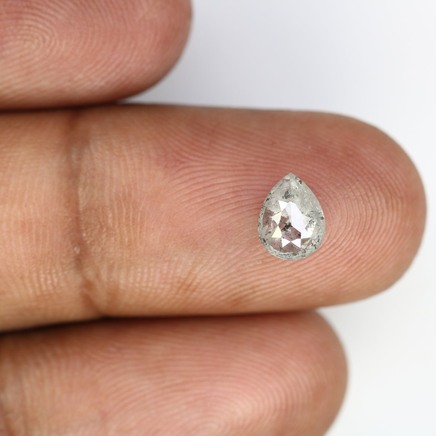 Pear Shape 0.85 CT Natural Salt And Pepper Loose Diamond For Engagement Ring - JayKrishna Diamond