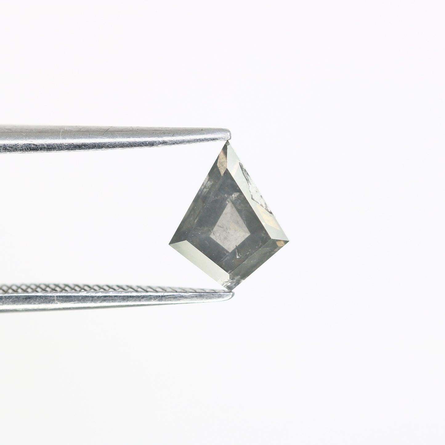 0.91 Carat Natural Salt And Pepper 8.30 MM Loose Kite Cut Diamond For Promise Ring - JayKrishna Diamond