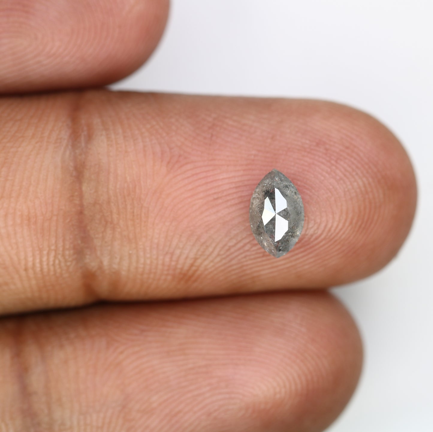 0.98 CT 7.60 MM Marquise Shape Salt And Pepper Diamond For Engagement Ring - JayKrishna Diamond