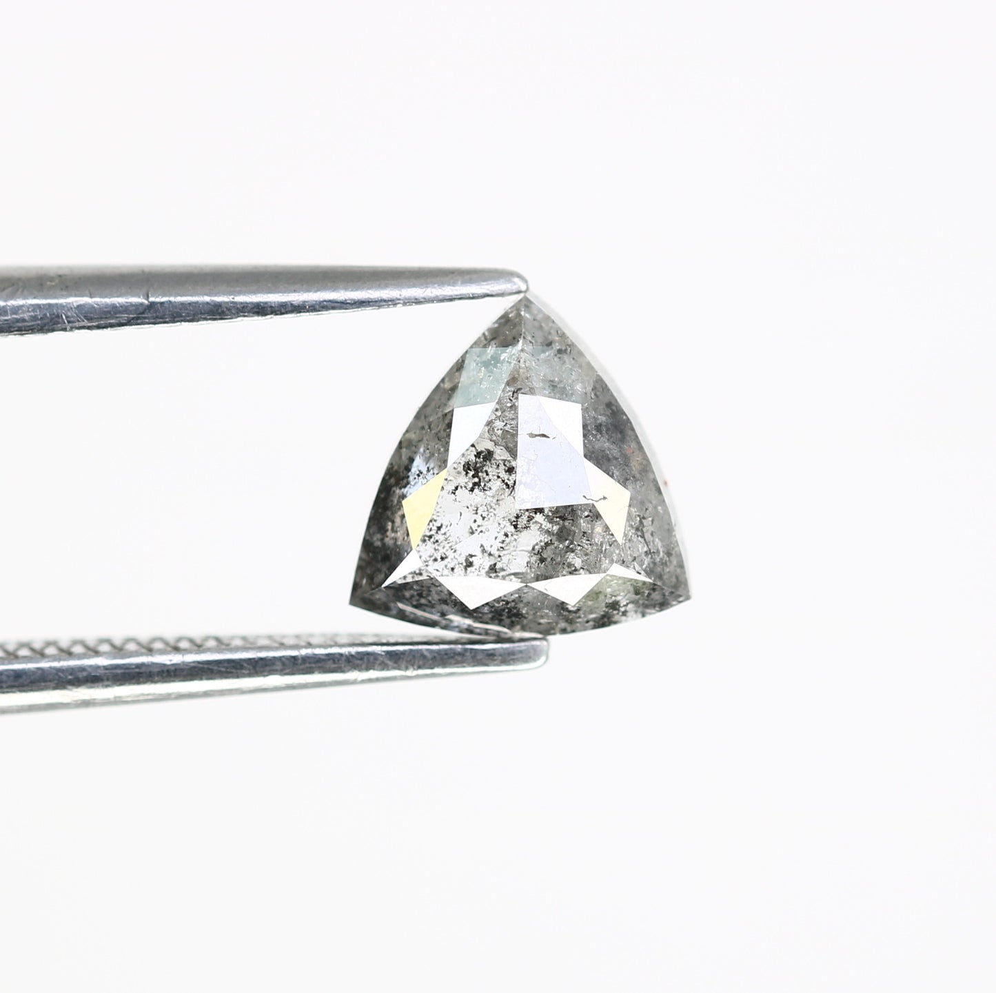 0.95 CT Triangle Shape Salt And Pepper 6.70 MM Diamond For Galaxy Ring - JayKrishna Diamond