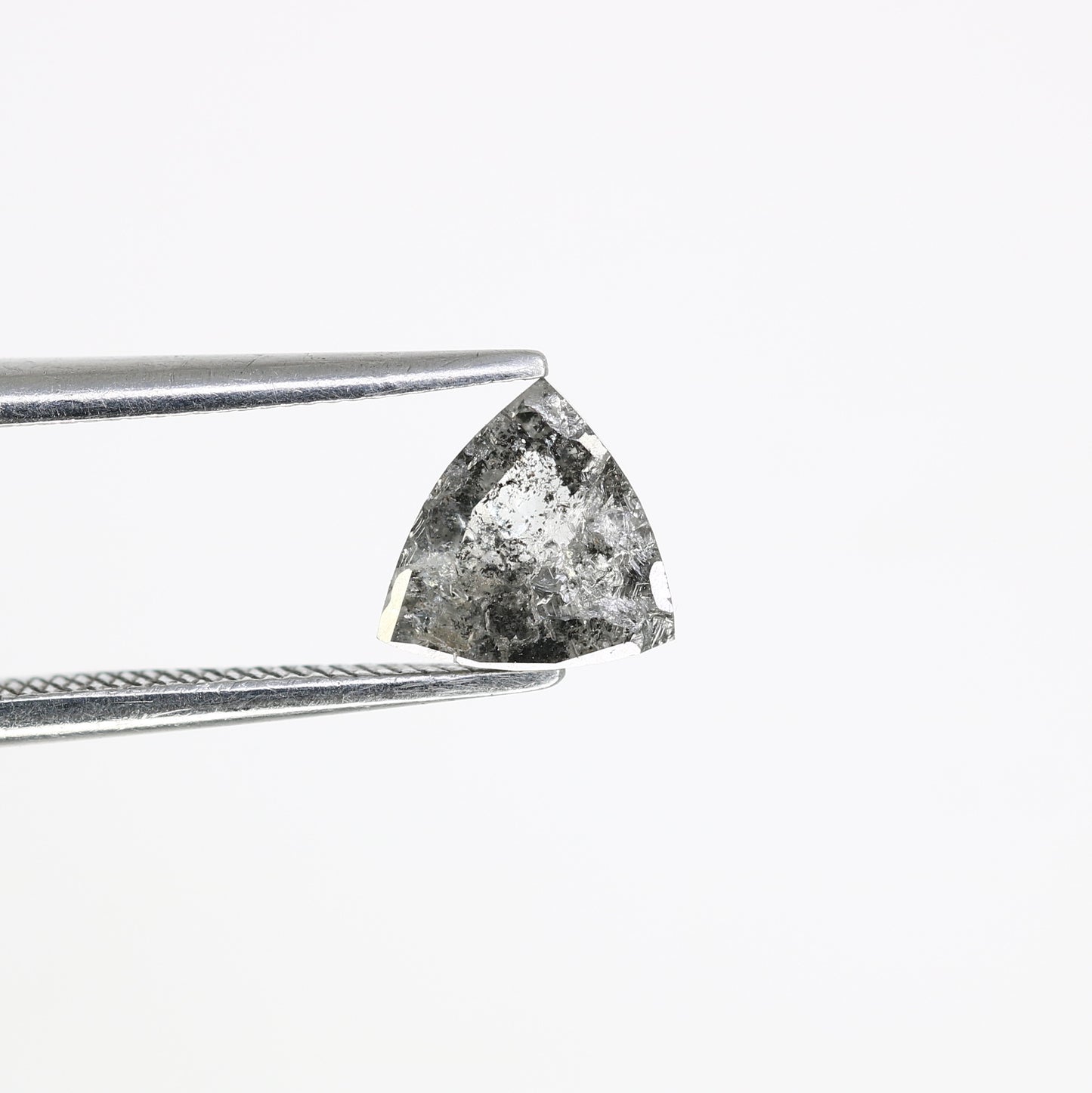 0.95 CT Triangle Shape Salt And Pepper 6.70 MM Diamond For Galaxy Ring - JayKrishna Diamond