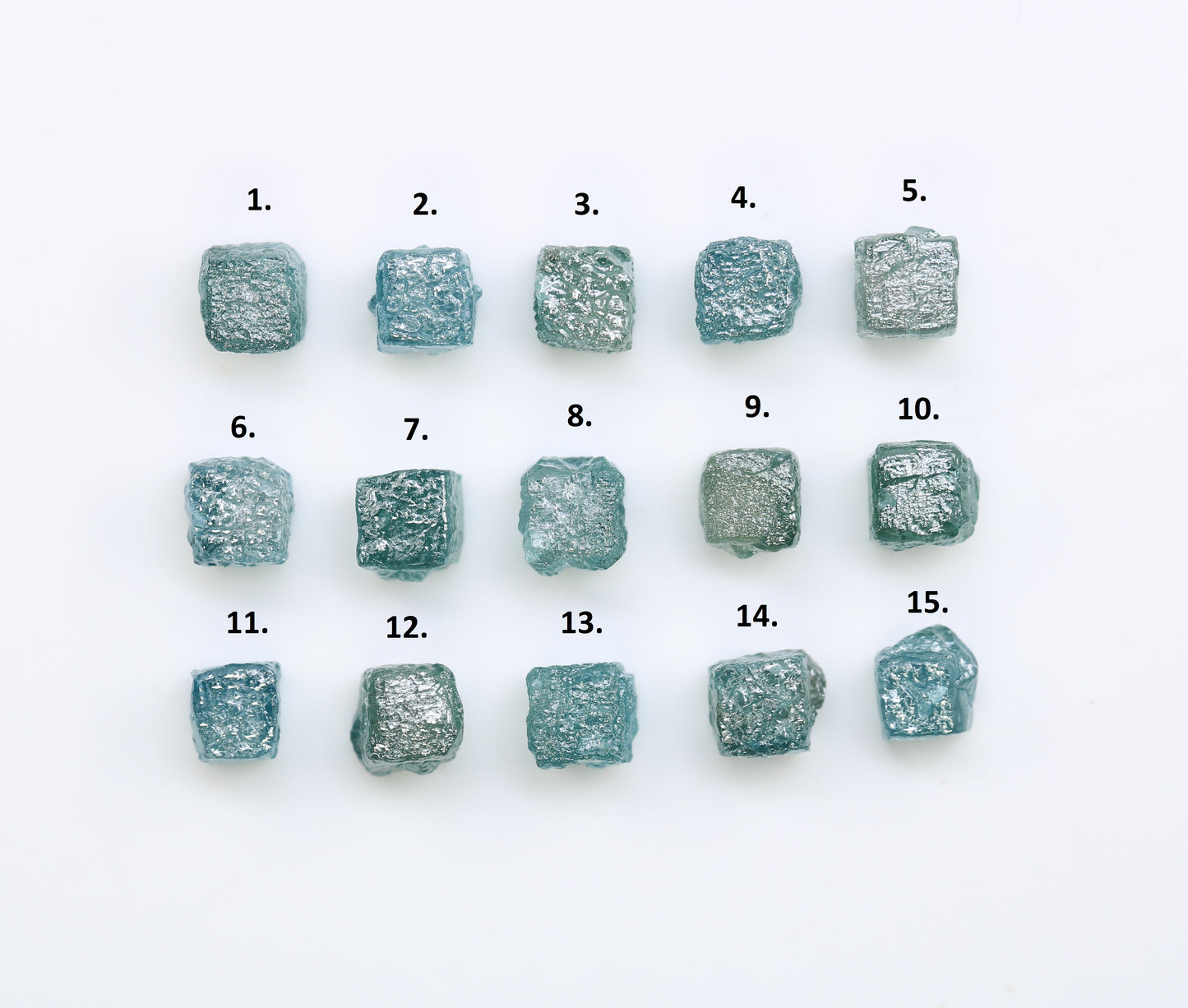 0.80 CT To 1.08 CT Blue Rough Cube Raw Diamond For Engagement Ring - JayKrishna Diamond
