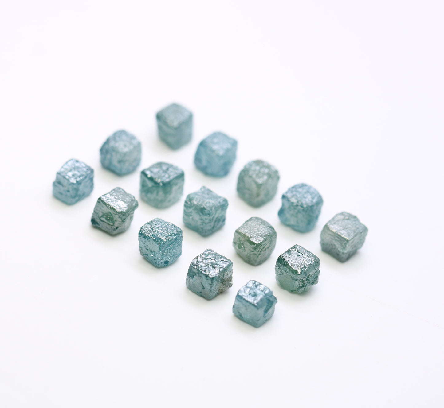 0.80 CT To 1.08 CT Blue Rough Cube Raw Diamond For Engagement Ring - JayKrishna Diamond