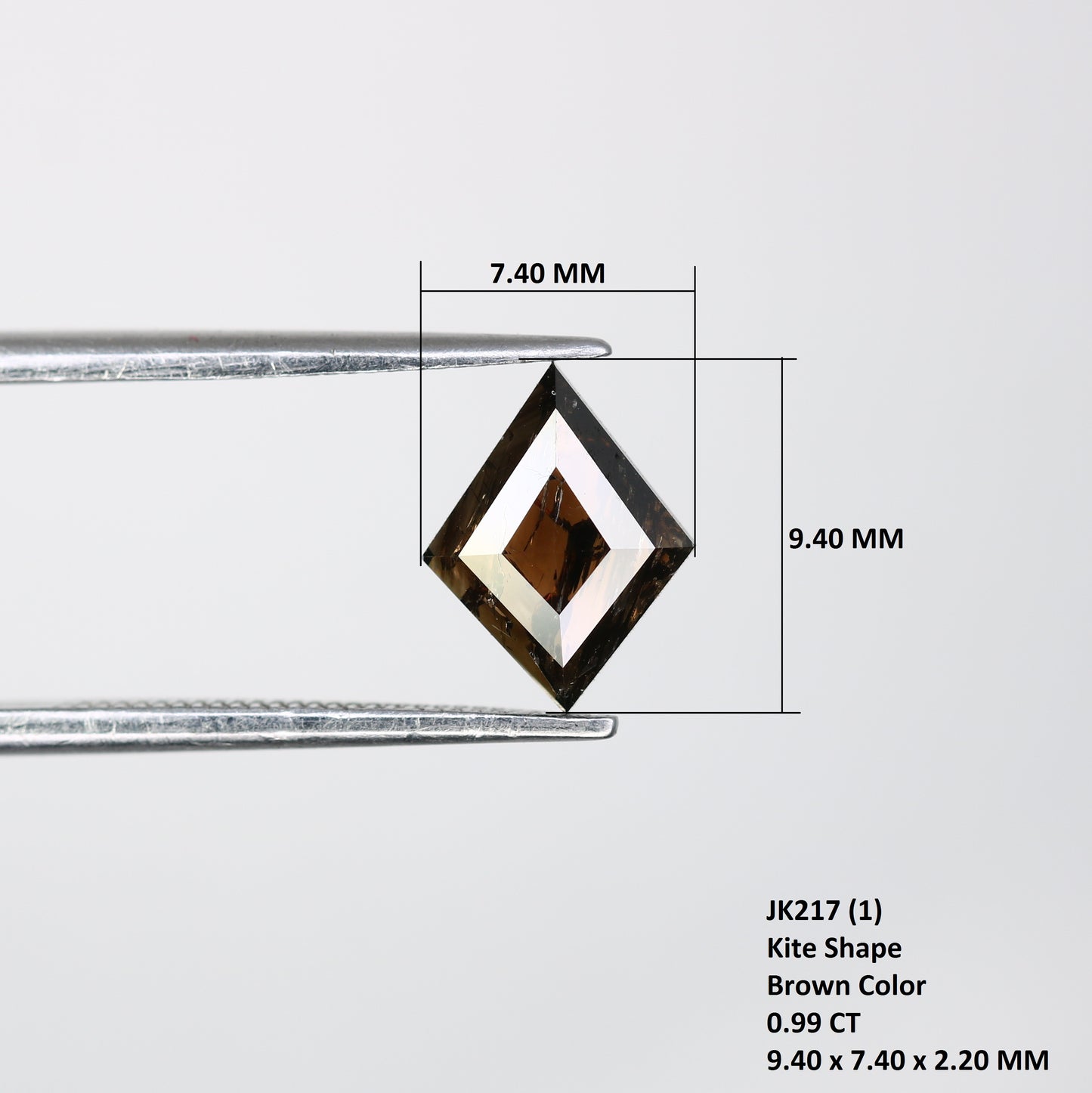 0.99 CT Kite Shape Brown Diamond For Engagement Ring - JayKrishna Diamond
