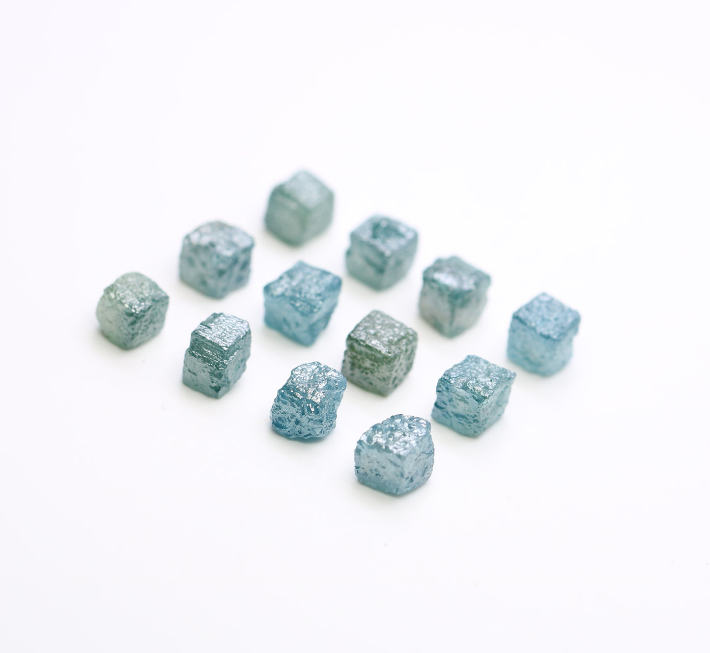 0.87 CT To 1.06 CT Cube Raw Blue Rough Diamond For Engagement Ring - JayKrishna Diamond