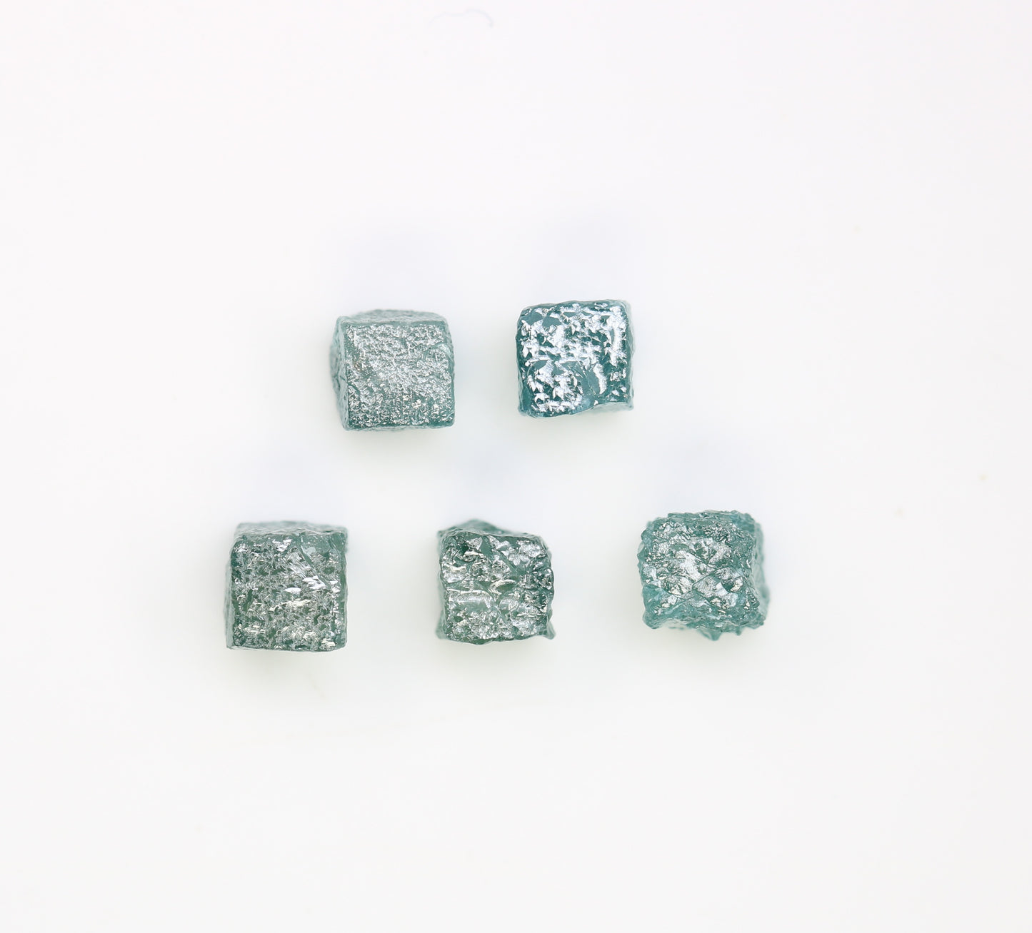 3.64 CT Blue Rough Uncut Cube Raw Diamond For Engagement Ring - JayKrishna Diamond