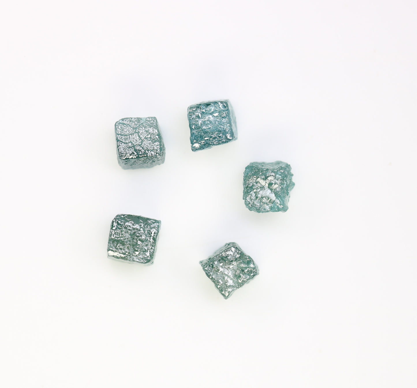 3.64 CT Blue Rough Uncut Cube Raw Diamond For Engagement Ring - JayKrishna Diamond