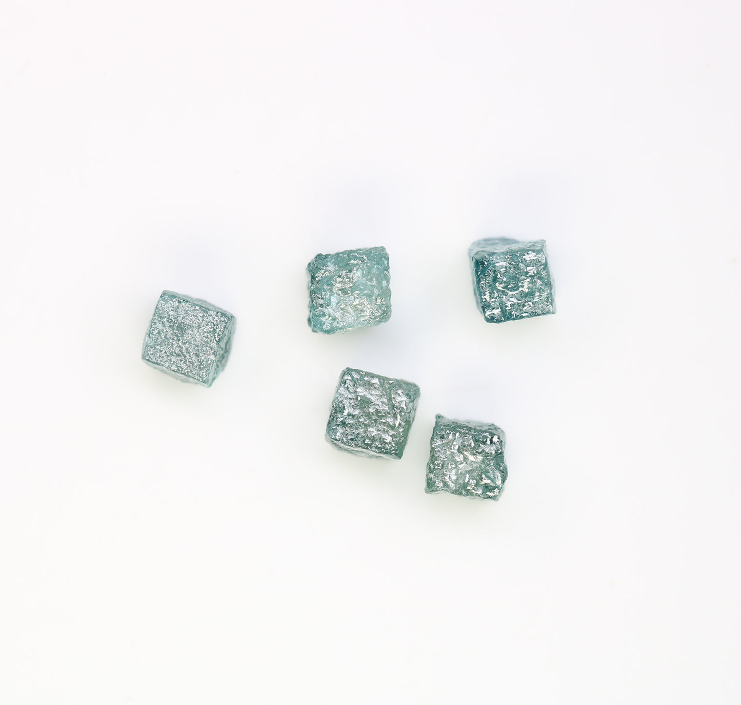 3.64 CT Blue Rough Uncut Cube Raw Diamond For Engagement Ring - JayKrishna Diamond