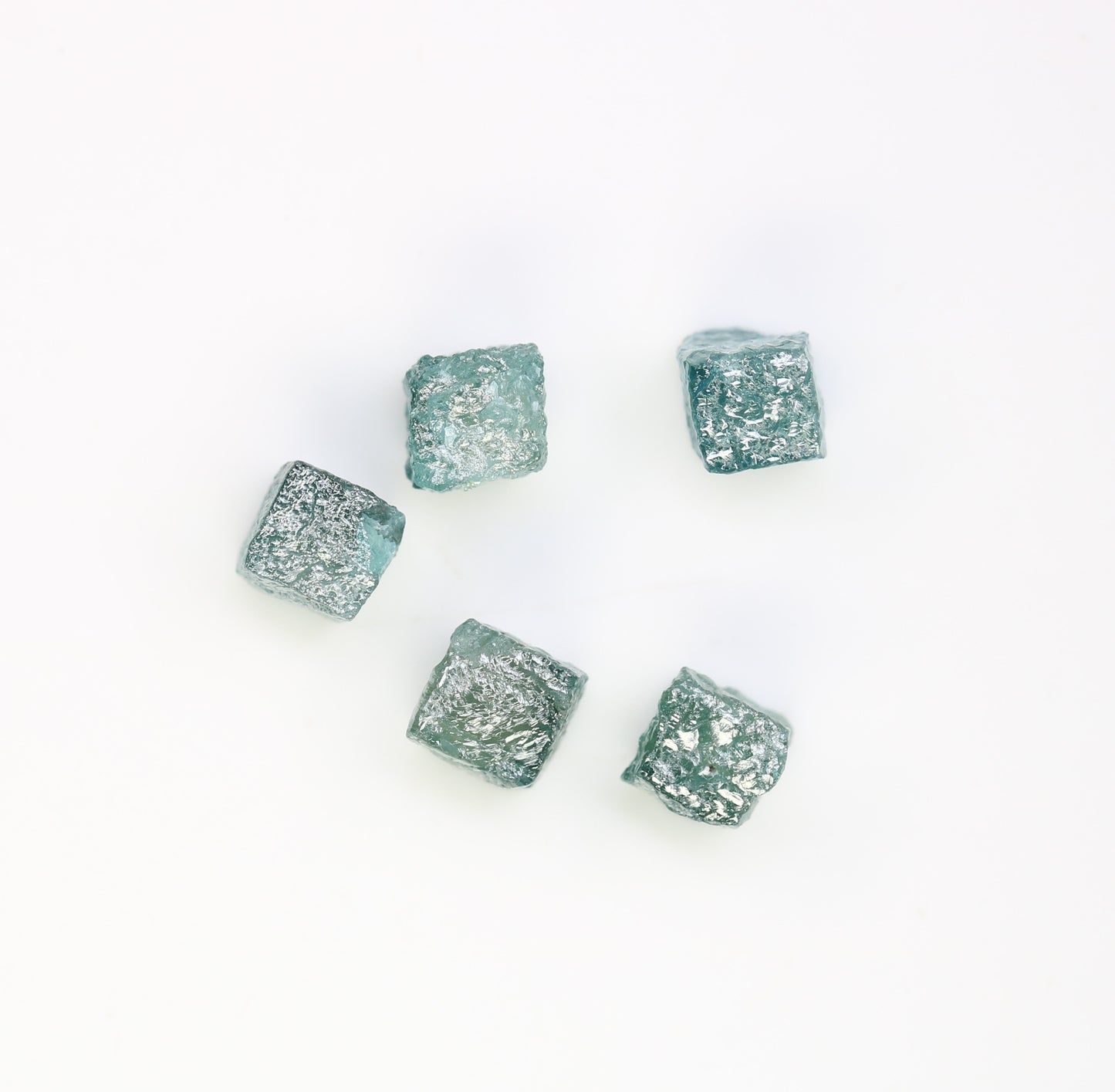 3.64 CT Blue Rough Uncut Cube Raw Diamond For Engagement Ring - JayKrishna Diamond