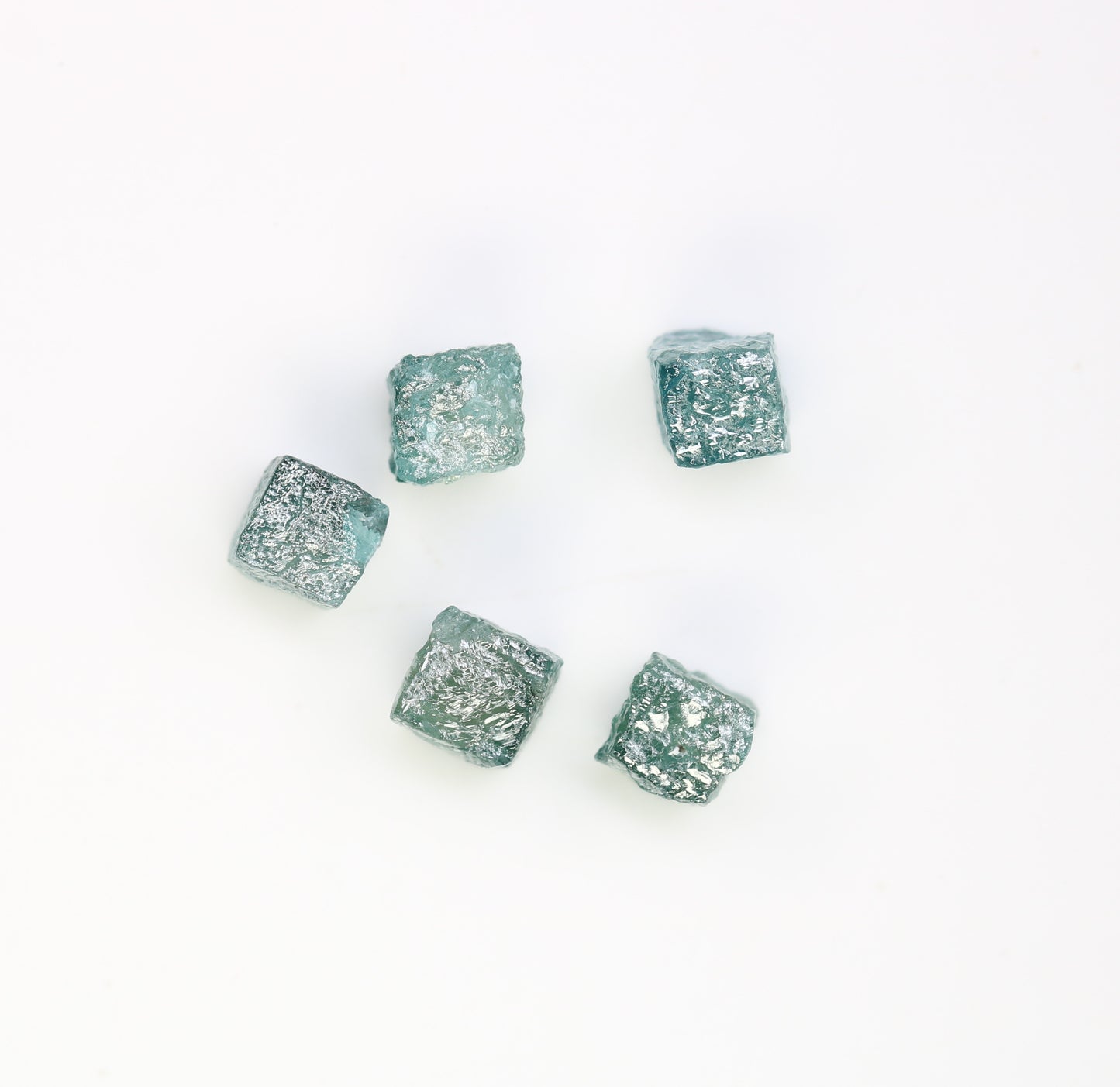 3.64 CT Blue Rough Uncut Cube Raw Diamond For Engagement Ring - JayKrishna Diamond