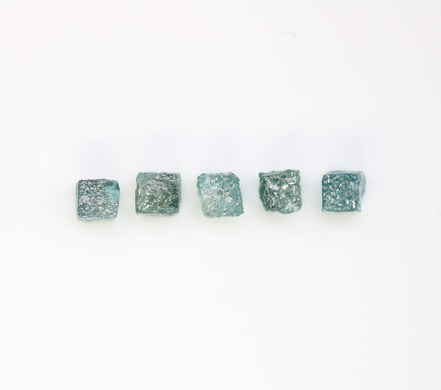 3.64 CT Blue Rough Uncut Cube Raw Diamond For Engagement Ring - JayKrishna Diamond