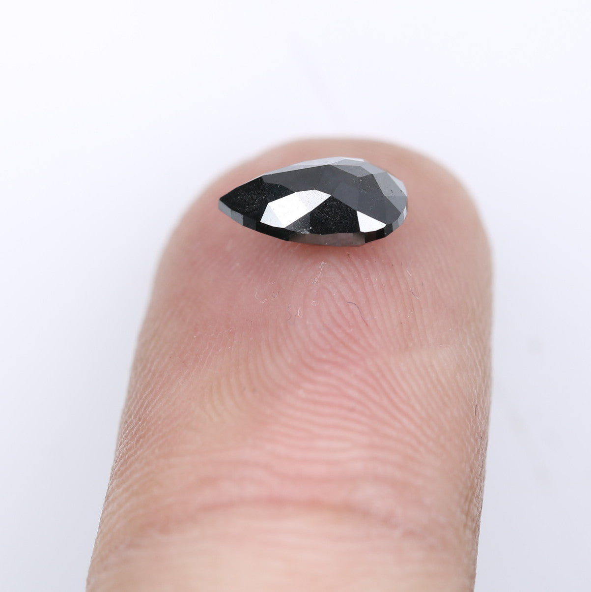 1.13 CT Treated Black Pear Cut Fancy Diamond For Engagement Ring - JayKrishna Diamond