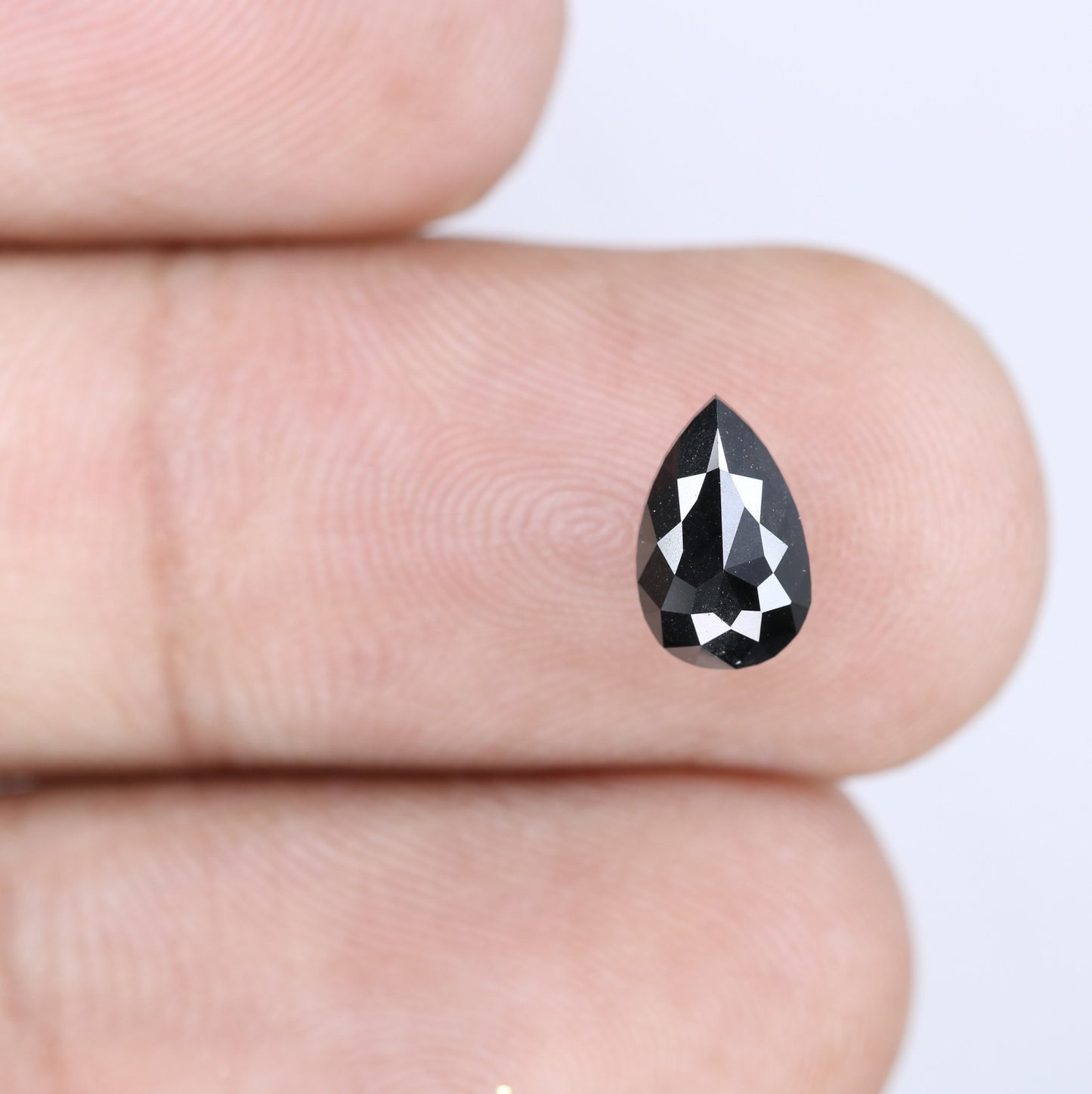 1.13 CT Treated Black Pear Cut Fancy Diamond For Engagement Ring - JayKrishna Diamond