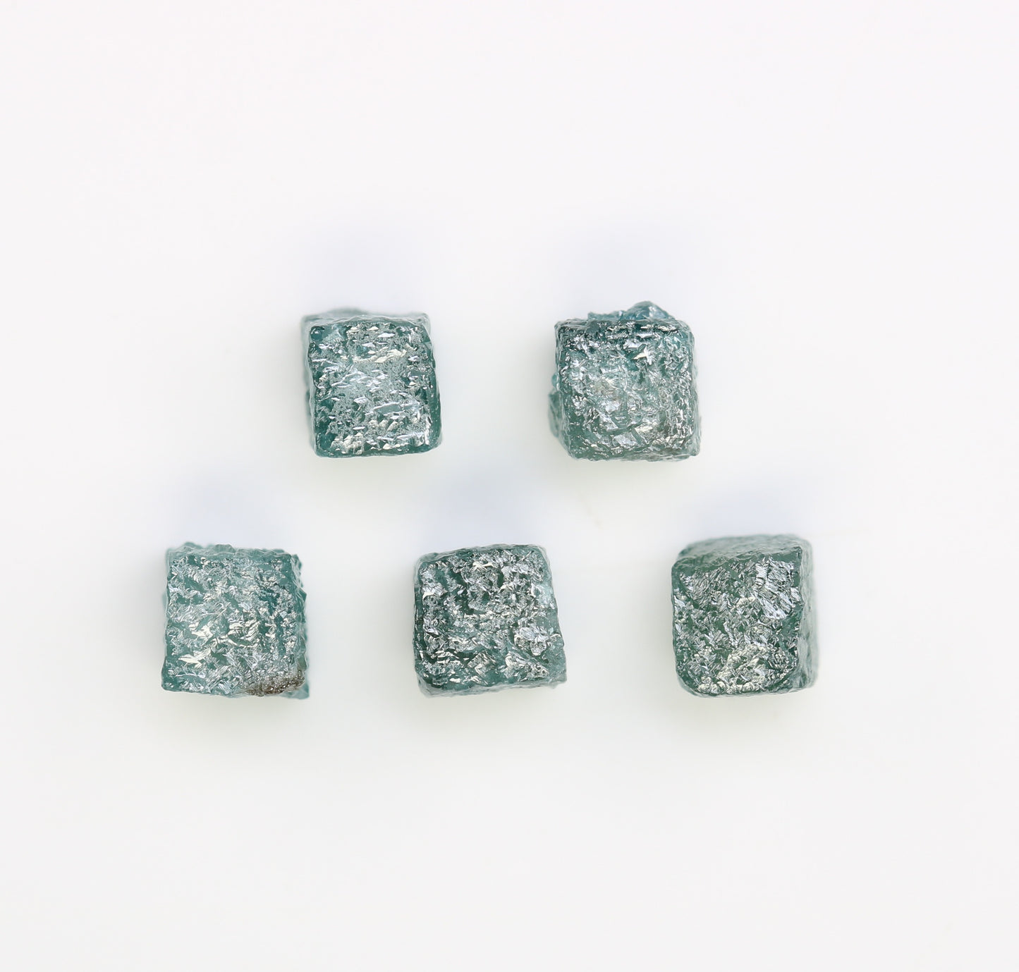 3.90 CT Blue Rough Raw Cube Diamond For Engagement Ring - JayKrishna Diamond