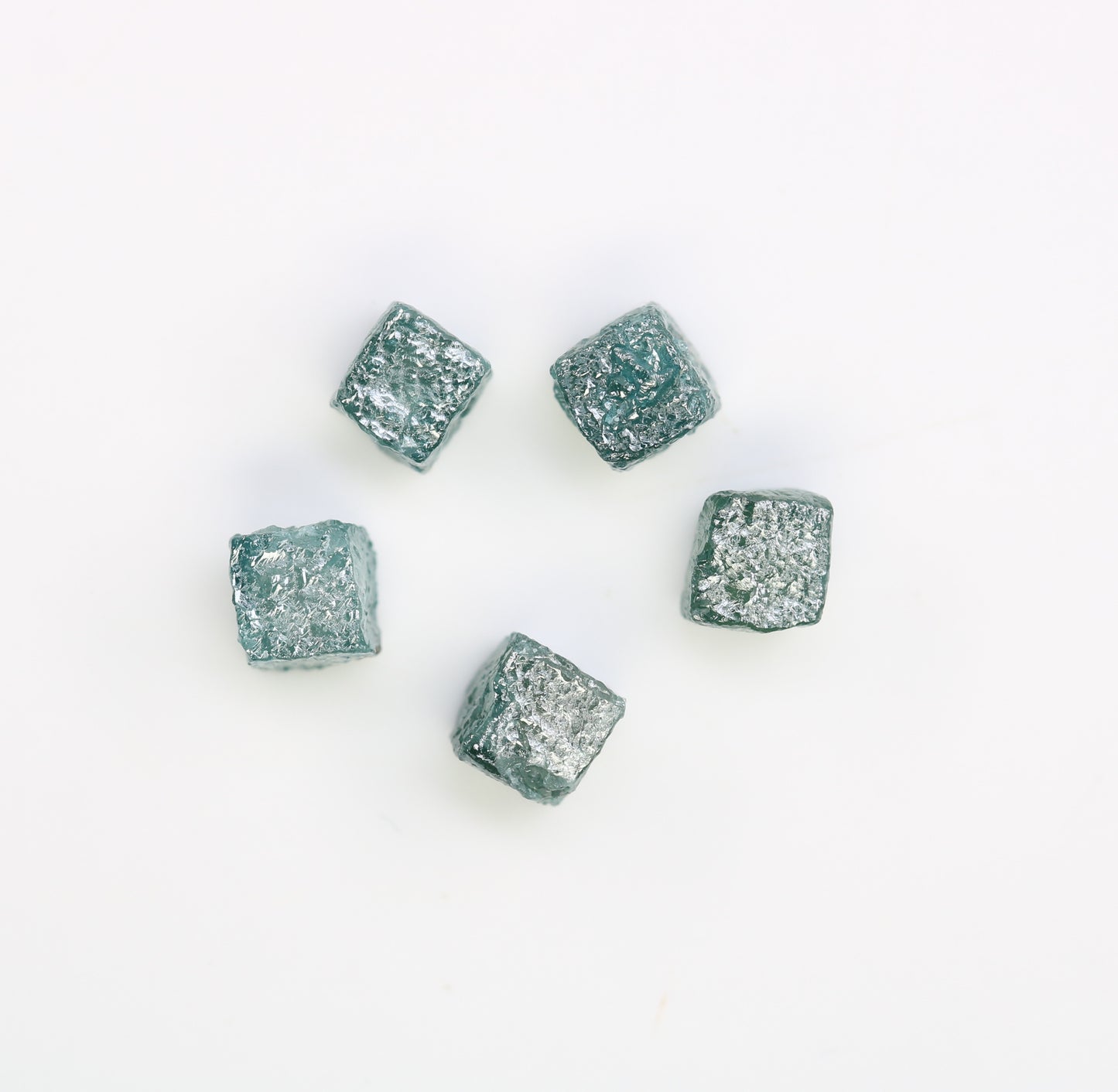 3.90 CT Blue Rough Raw Cube Diamond For Engagement Ring - JayKrishna Diamond