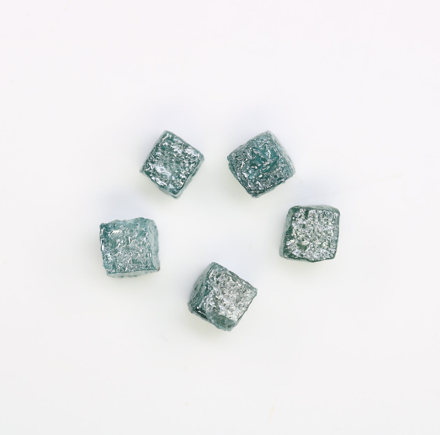 3.90 CT Blue Rough Raw Cube Diamond For Engagement Ring - JayKrishna Diamond