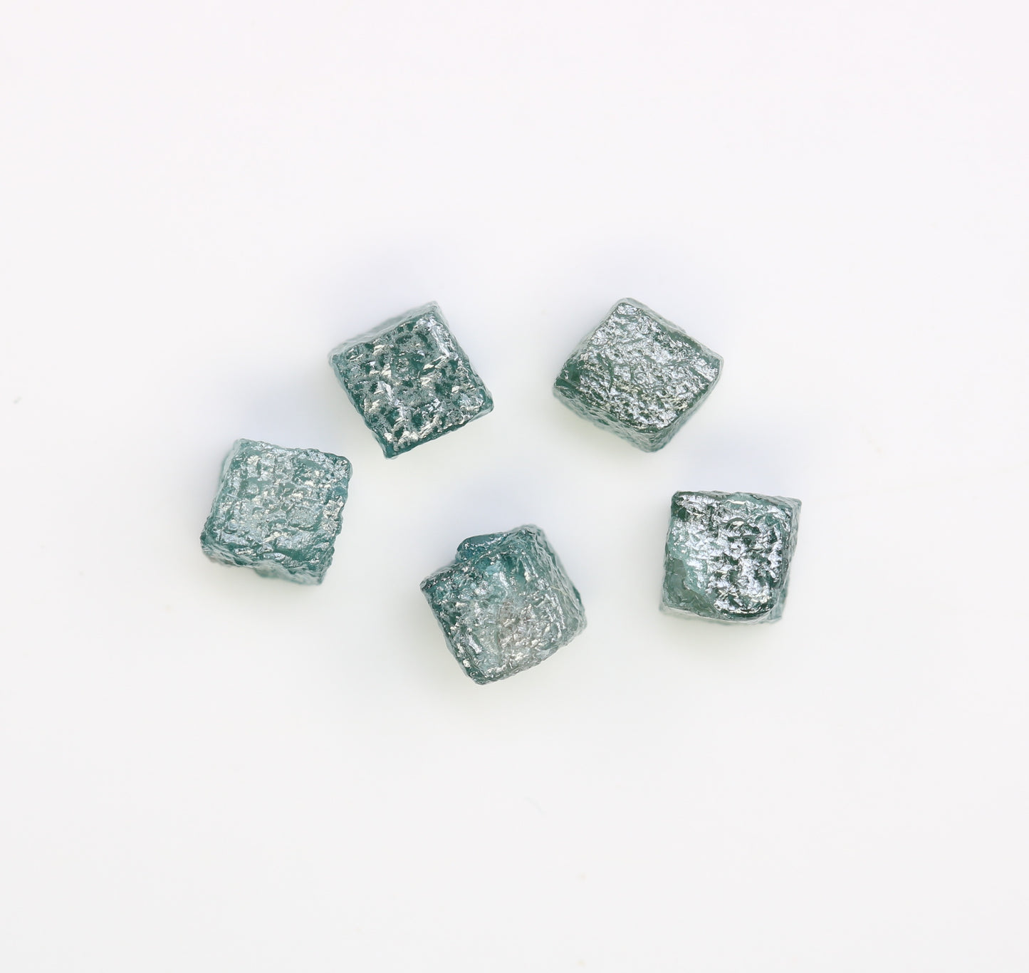3.90 CT Blue Rough Raw Cube Diamond For Engagement Ring - JayKrishna Diamond