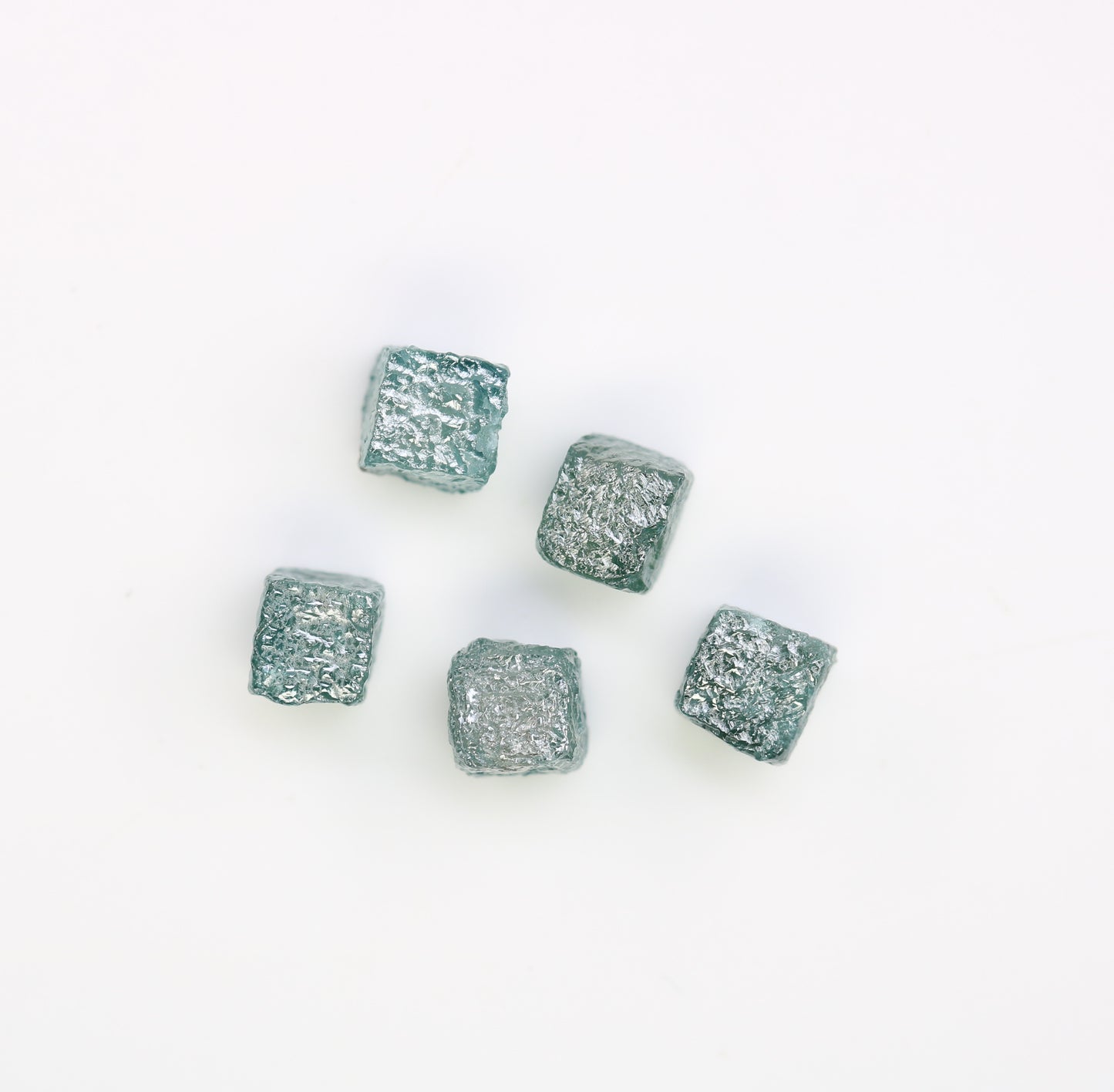 3.90 CT Blue Rough Raw Cube Diamond For Engagement Ring - JayKrishna Diamond
