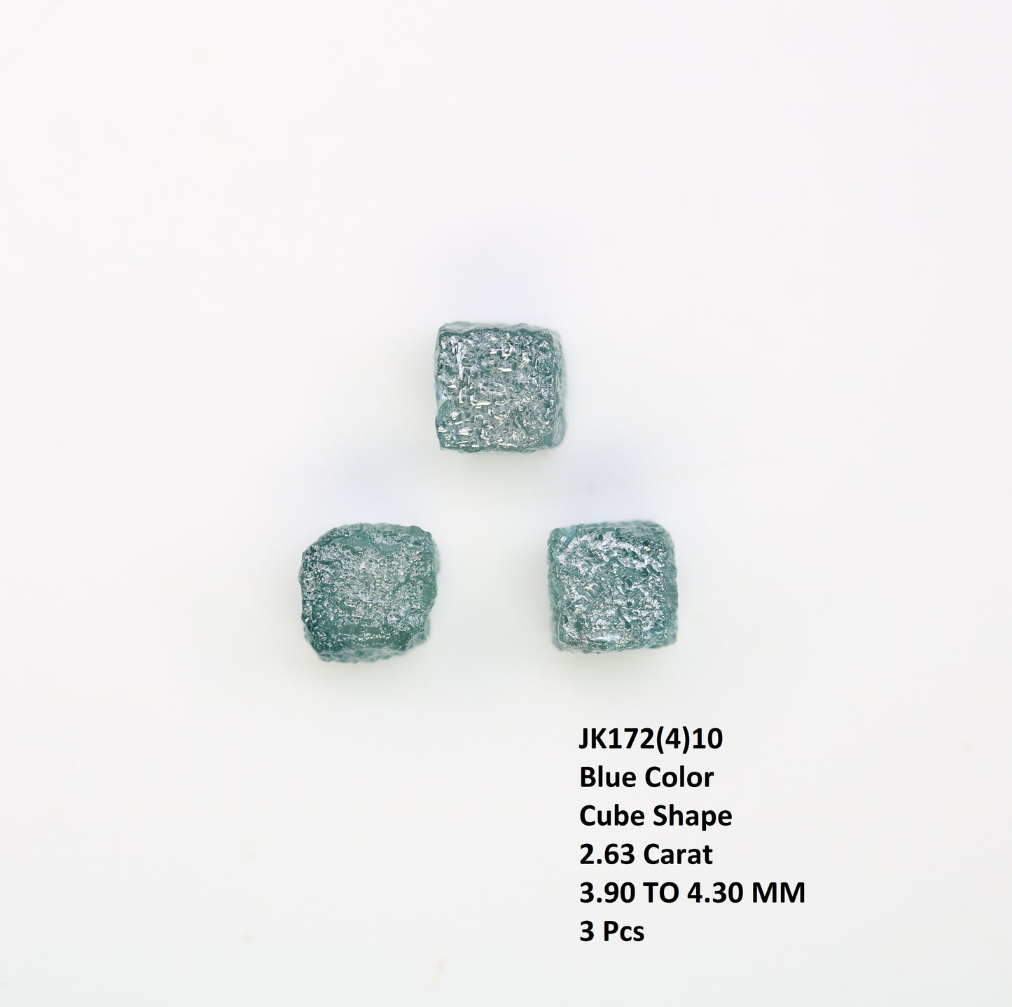 2.63 CT Raw Blue Cube Rough Diamond For Engagement Ring - JayKrishna Diamond