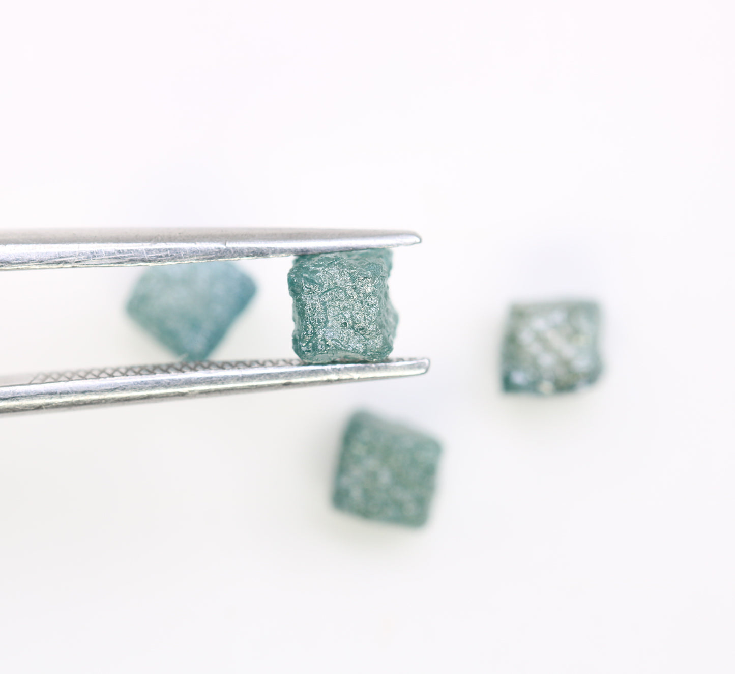 3.39 CT Cube Raw Blue Rough Diamond For Engagement Ring - JayKrishna Diamond