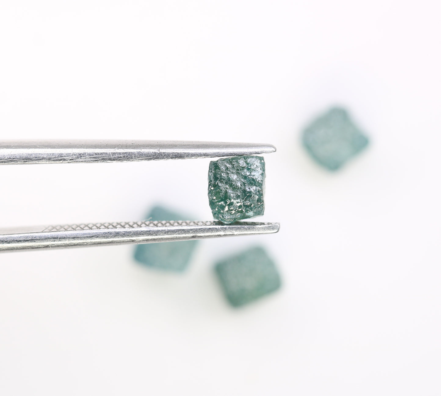 3.39 CT Cube Raw Blue Rough Diamond For Engagement Ring - JayKrishna Diamond
