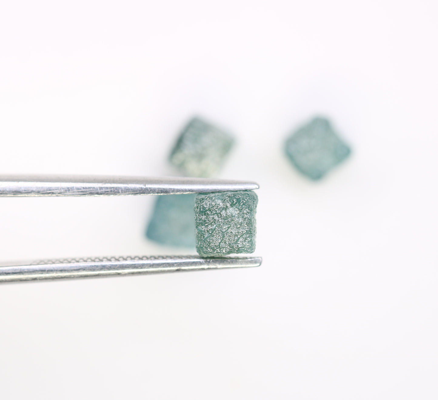 3.39 CT Cube Raw Blue Rough Diamond For Engagement Ring - JayKrishna Diamond